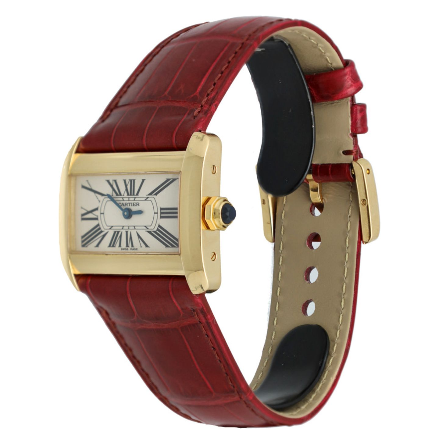 Cartier Tank Divan 2601 (2006) - Wit wijzerplaat 32mm Geelgoud (5/14)