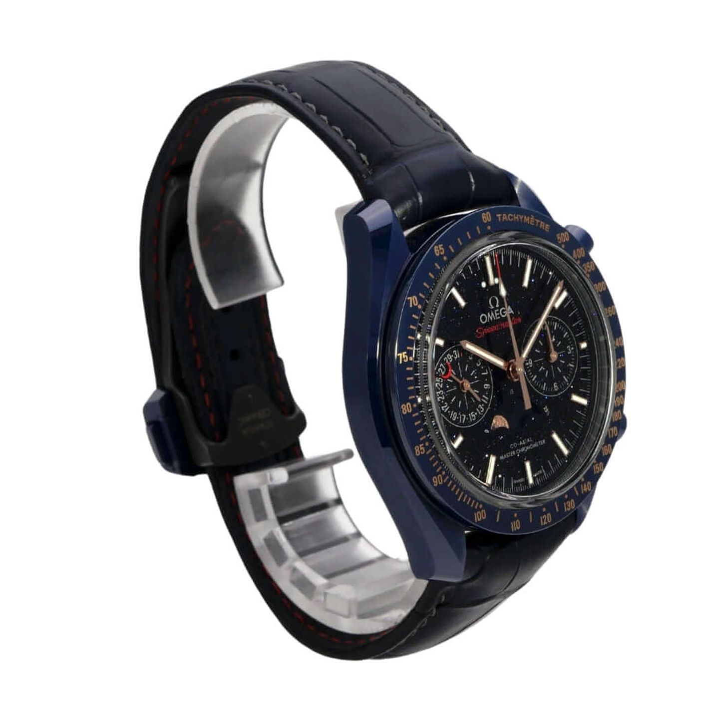 Omega Speedmaster Moonphase 304.93.44.52.03.002 (2022) - Blue dial 44 mm Ceramic case (4/8)