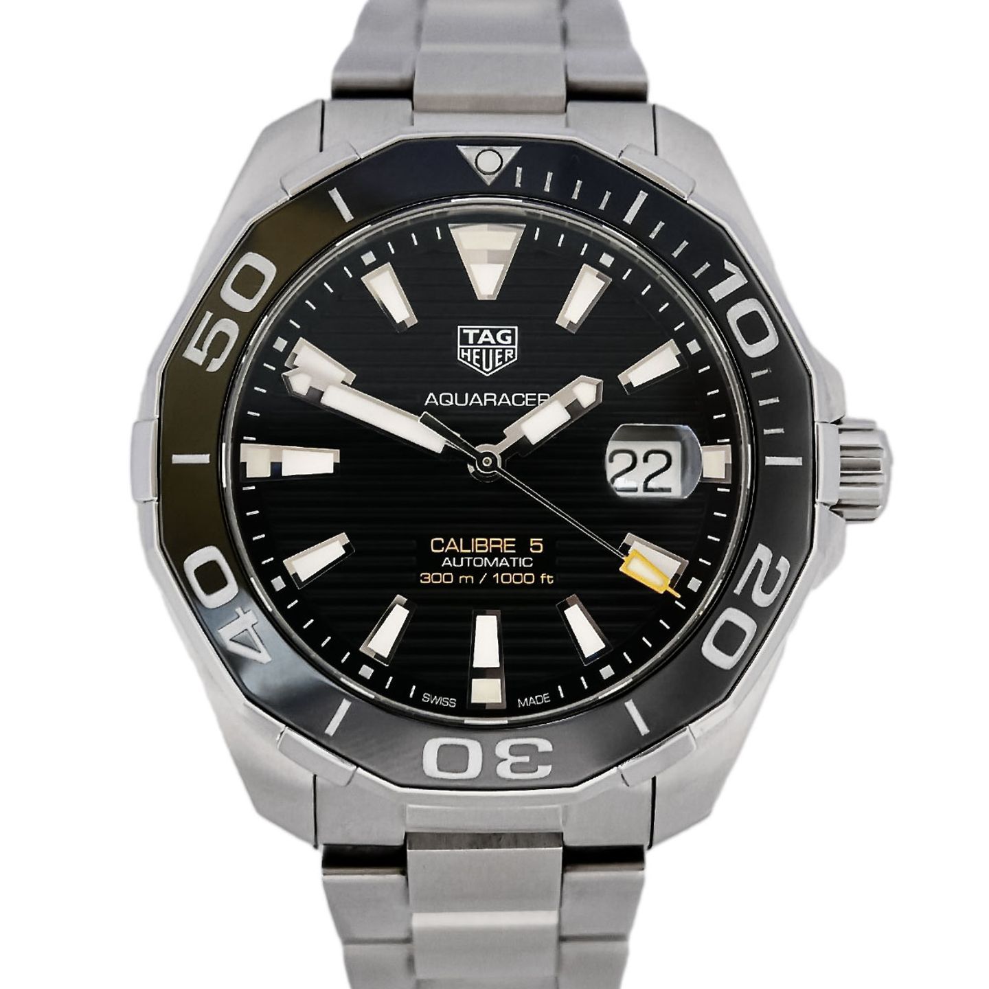 TAG Heuer Aquaracer 300M WAY201A.BA0927 (2017) - Zwart wijzerplaat 43mm Staal (1/5)