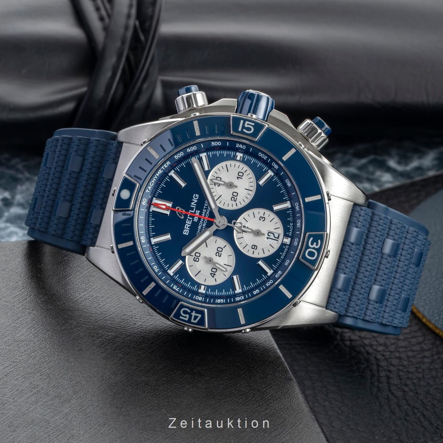 Breitling Chronomat AB0136161C1S1 (Unknown (random serial)) - Blue dial 44 mm Steel case (2/8)