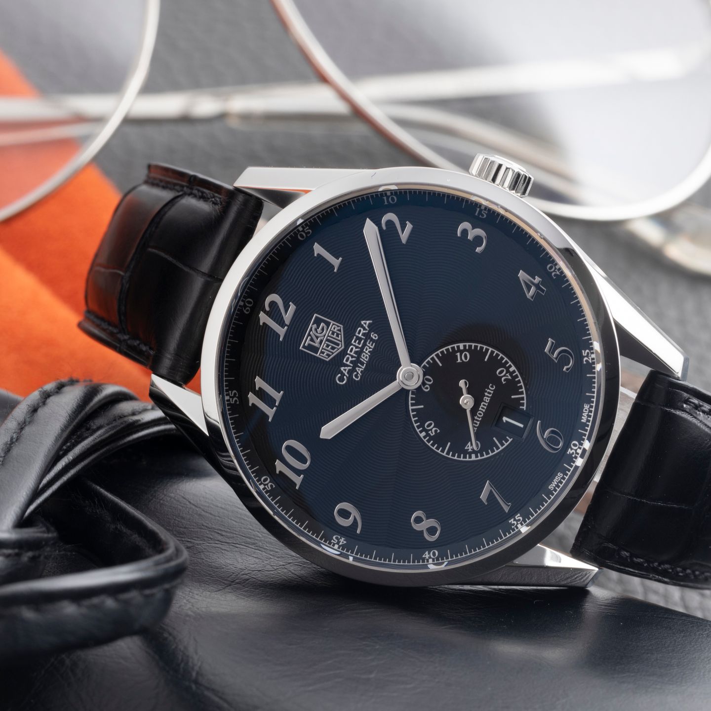 TAG Heuer Carrera Calibre 6 WAS2110 (2017) - Black dial Steel case (2/8)