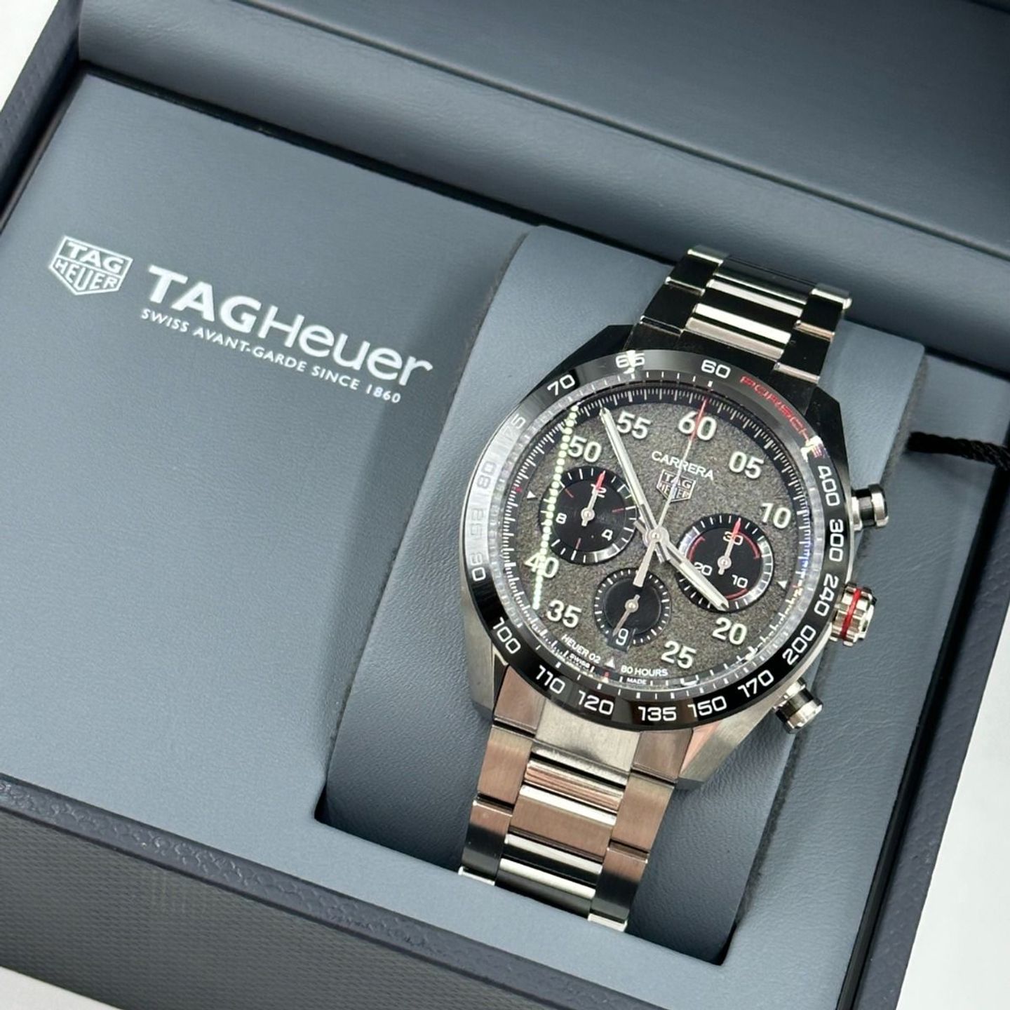 TAG Heuer Carrera Porsche Chronograph Special Edition CBN2A1F.BA0643 (2023) - Grijs wijzerplaat 44mm Staal (8/8)