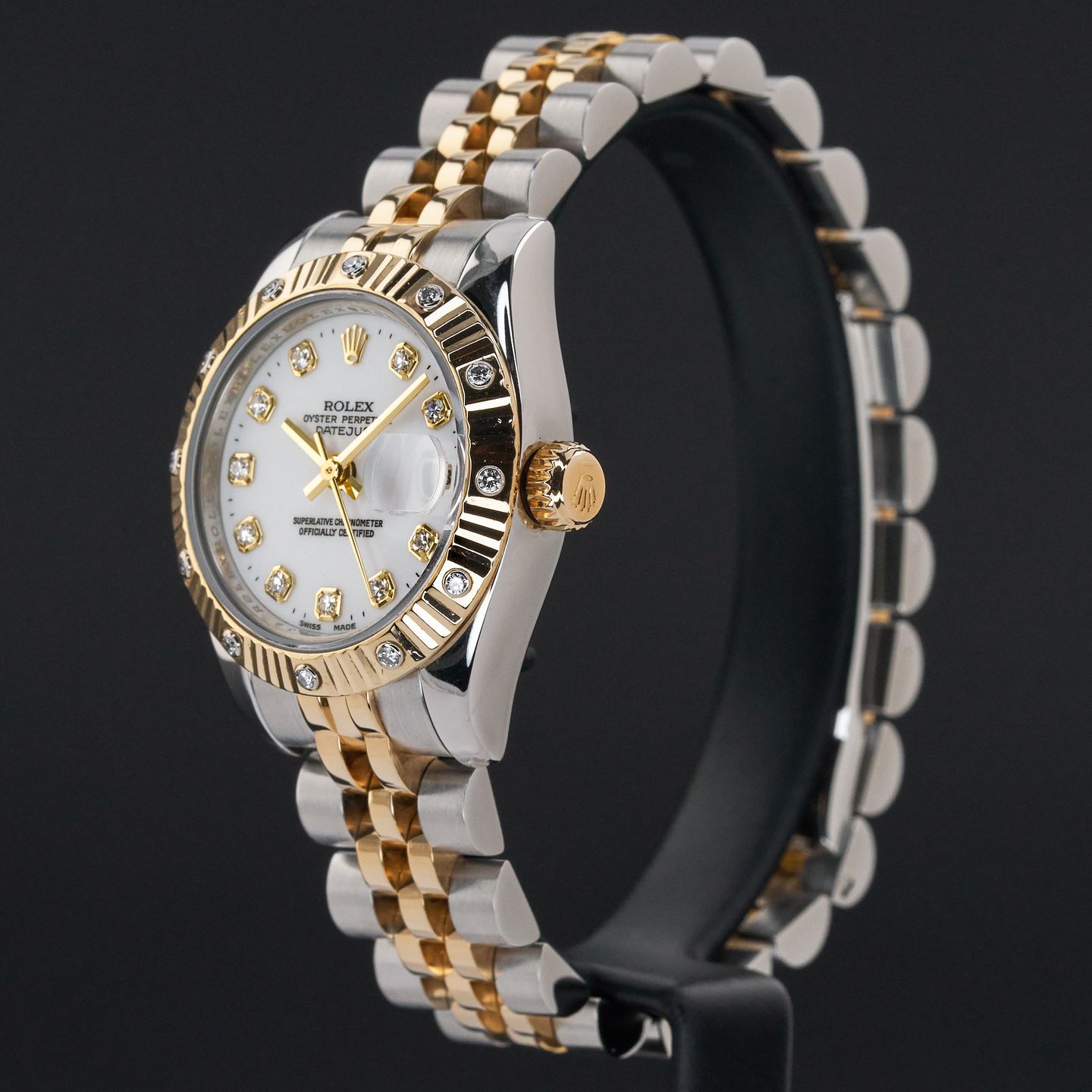 Rolex Lady-Datejust 179313 (2006) - White dial 26 mm Gold/Steel case (4/8)