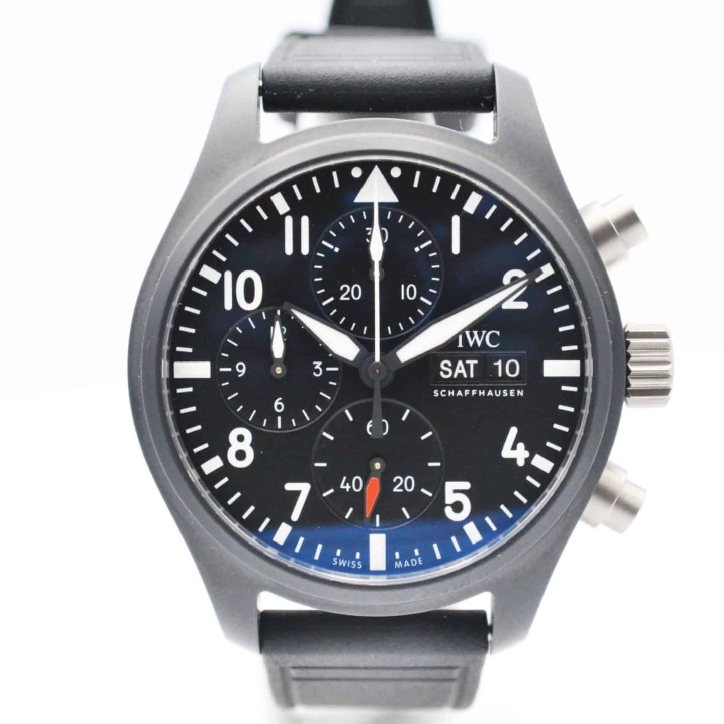 IWC Pilot Chronograph Top Gun IW389401 (2024) - Zwart wijzerplaat 42mm Keramiek (1/7)