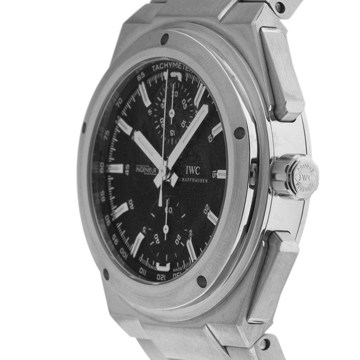 IWC Ingenieur Chronograph IW372501 (2008) - Zwart wijzerplaat 42mm Staal (4/8)