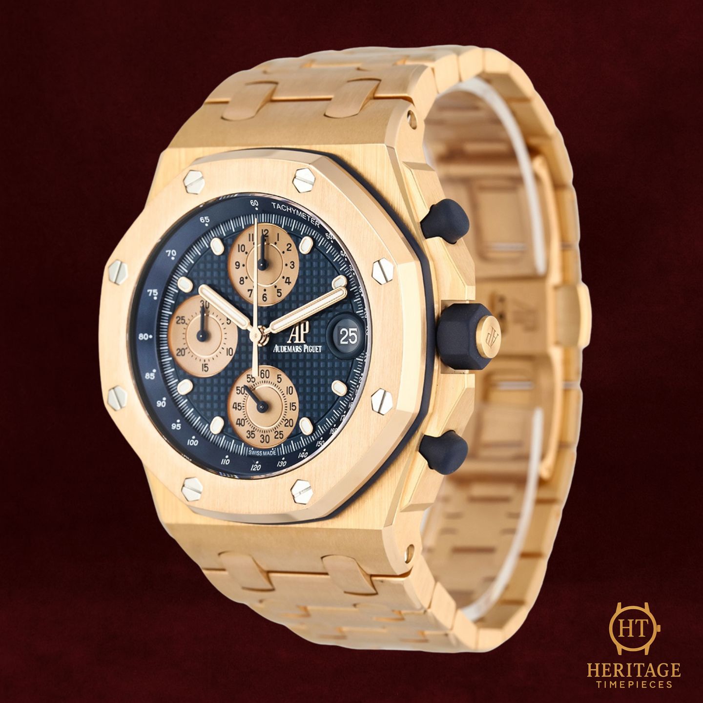 Audemars Piguet Royal Oak Offshore 26238OR.OO.2000OR.01 (2021) - Blauw wijzerplaat 42mm Roségoud (2/8)