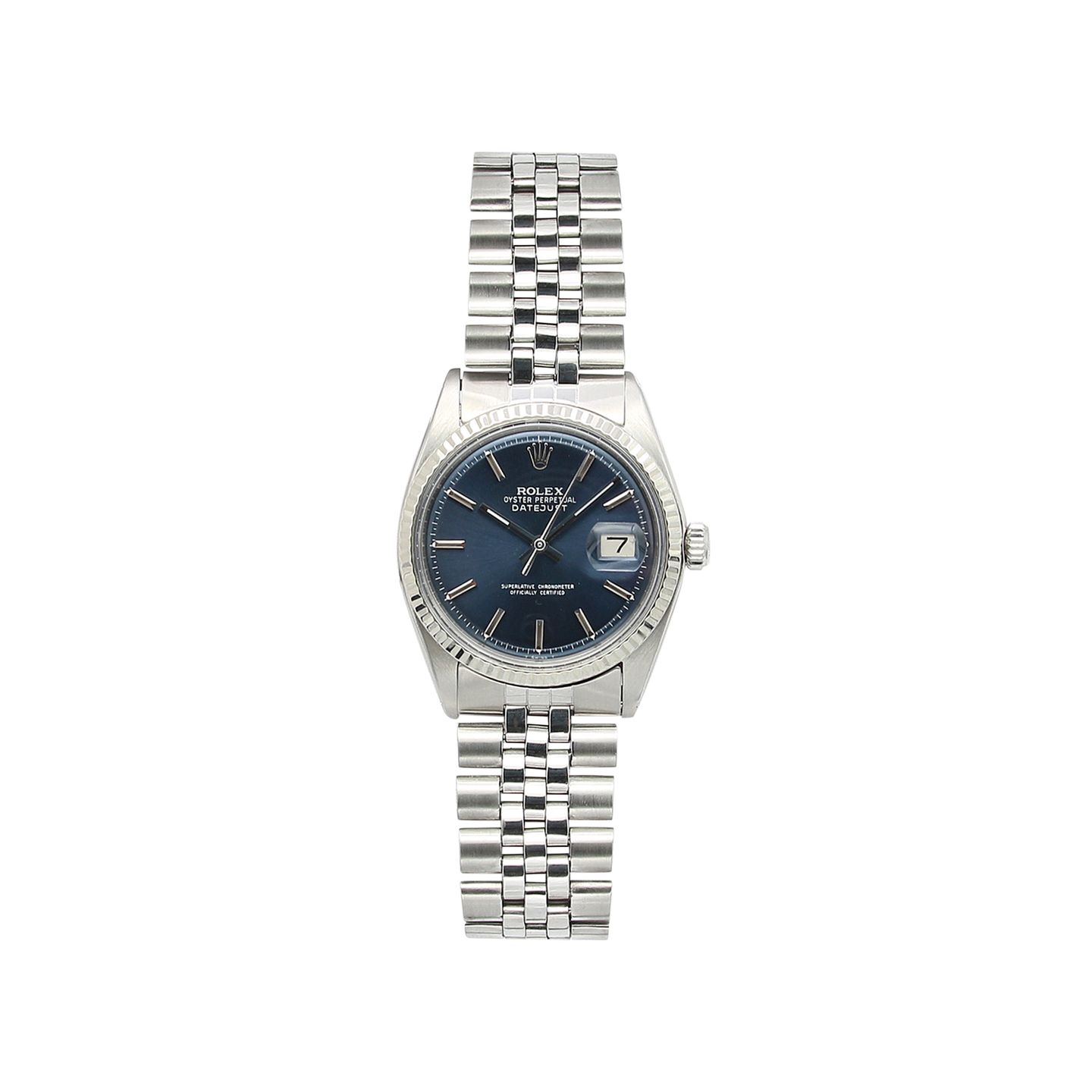 Rolex Datejust 1601 (Unknown (random serial)) - Blue dial 36 mm Steel case (1/6)