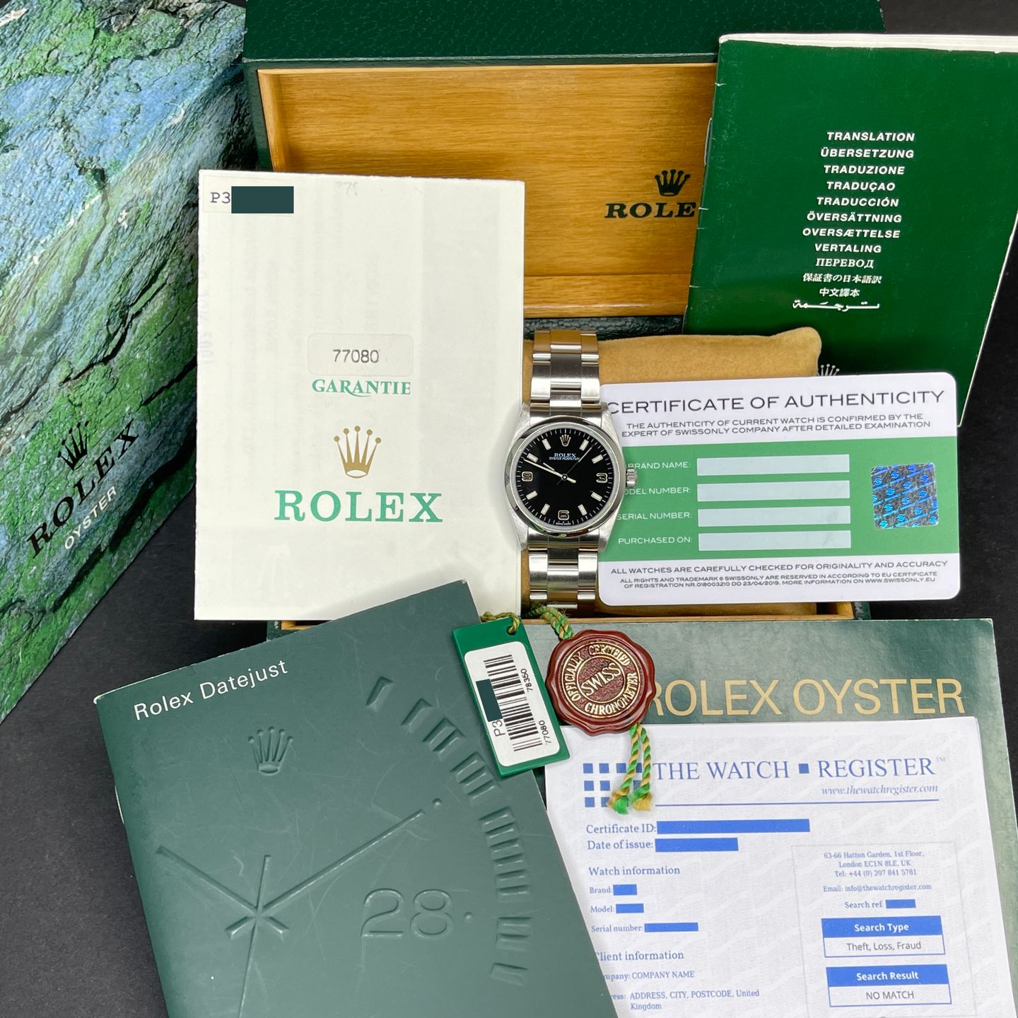 Rolex Oyster Perpetual 31 77080 (2000) - Black dial 31 mm Steel case (2/8)