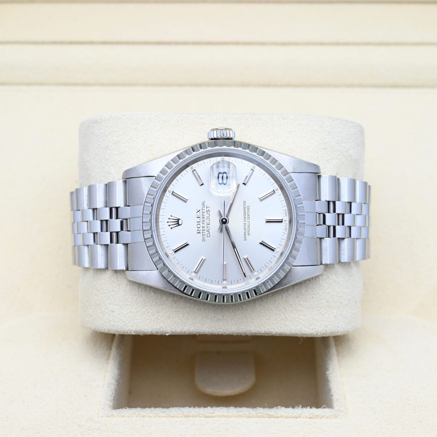 Rolex Datejust 36 16220 (1989) - Zilver wijzerplaat 36mm Staal (5/7)