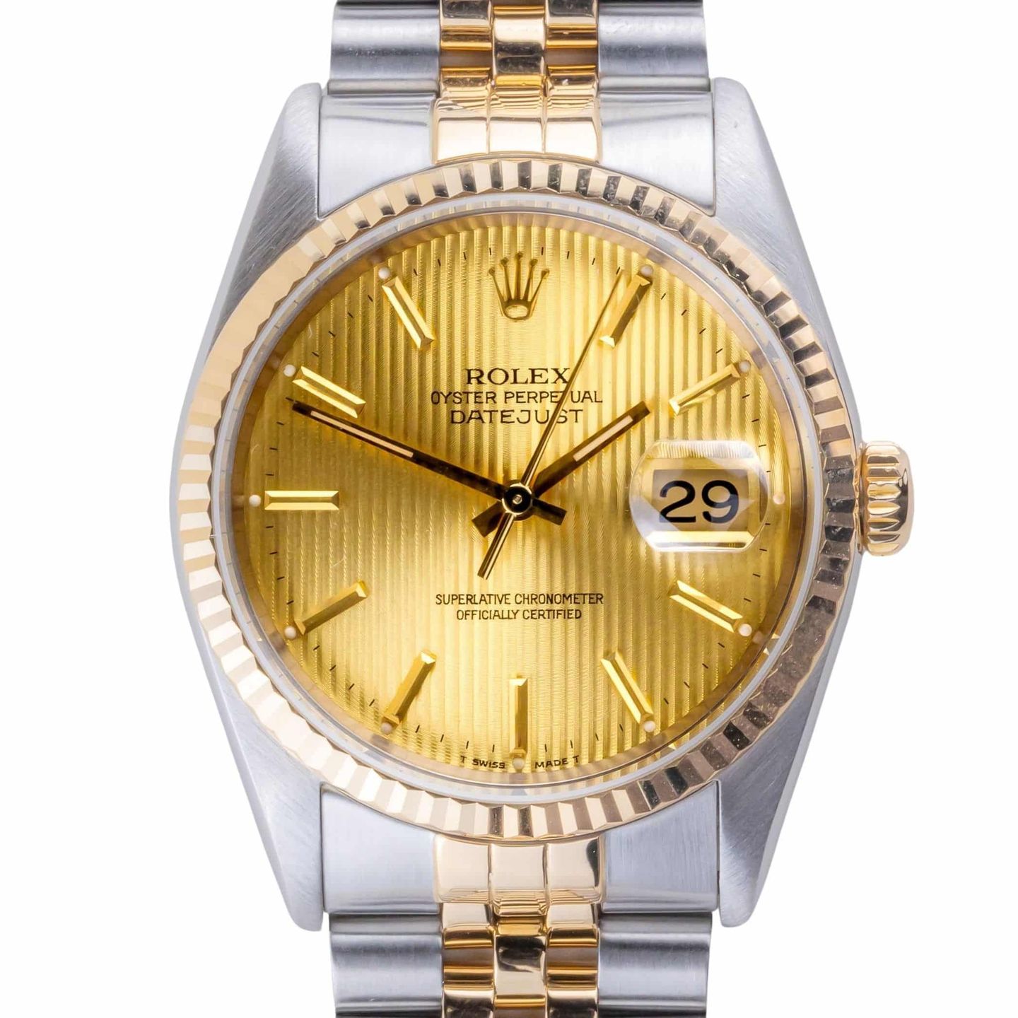 Rolex Datejust 36 16233 (1990) - 36mm Goud/Staal (3/8)