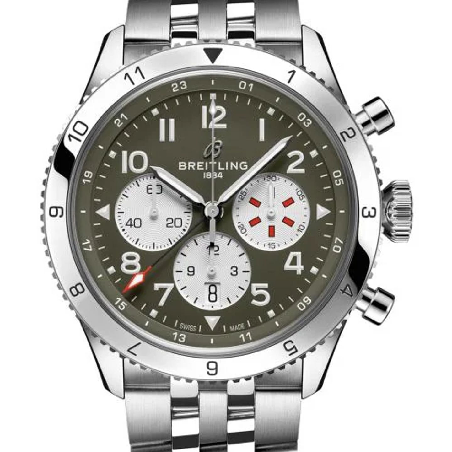 Breitling Aviator 8 AB04452A1L1A1 (2026) - Green dial 46 mm Steel case (1/1)