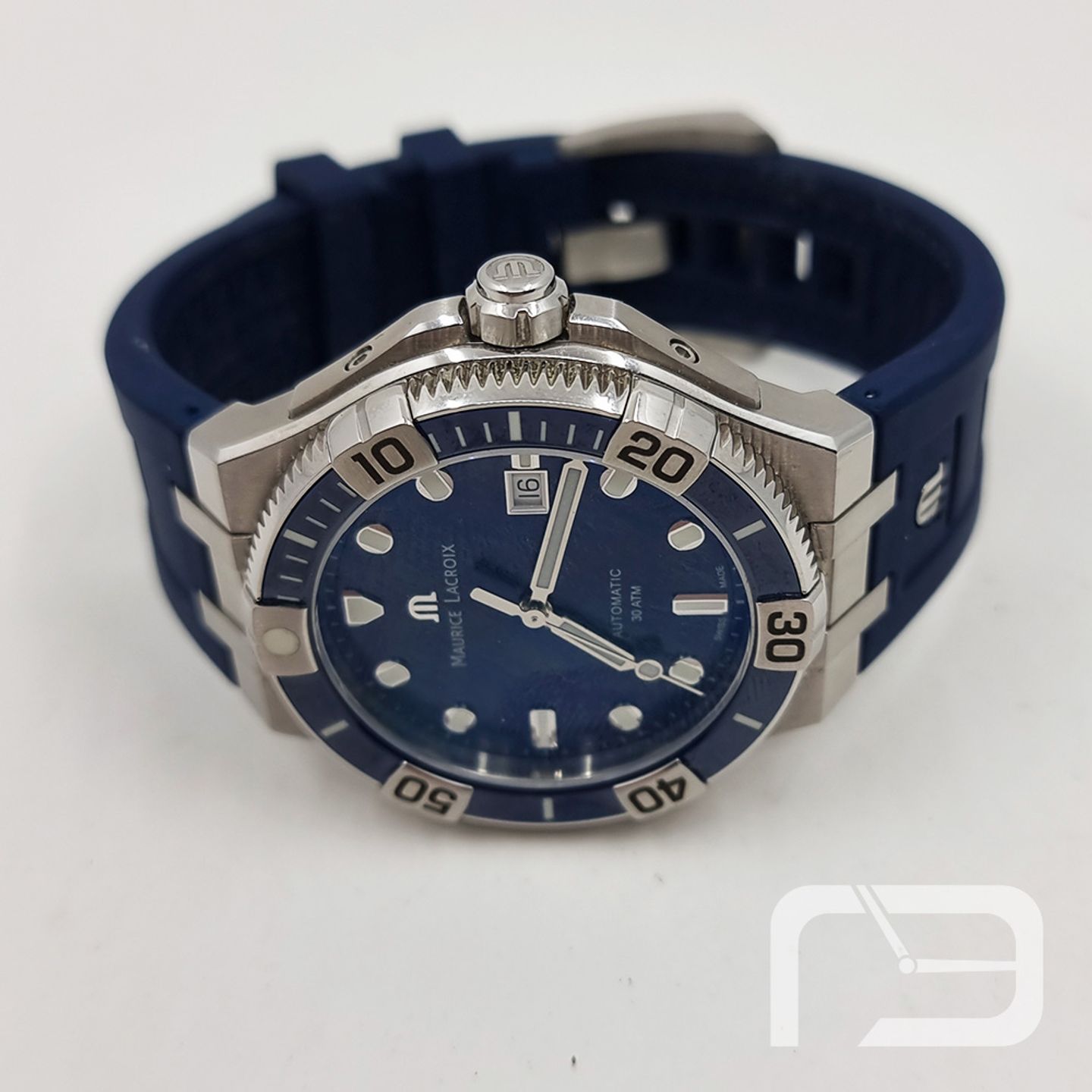 Maurice Lacroix Aikon AI6058-SS002-430-2 (Onbekend (willekeurig serienummer)) - Blauw wijzerplaat 43mm Staal (6/8)