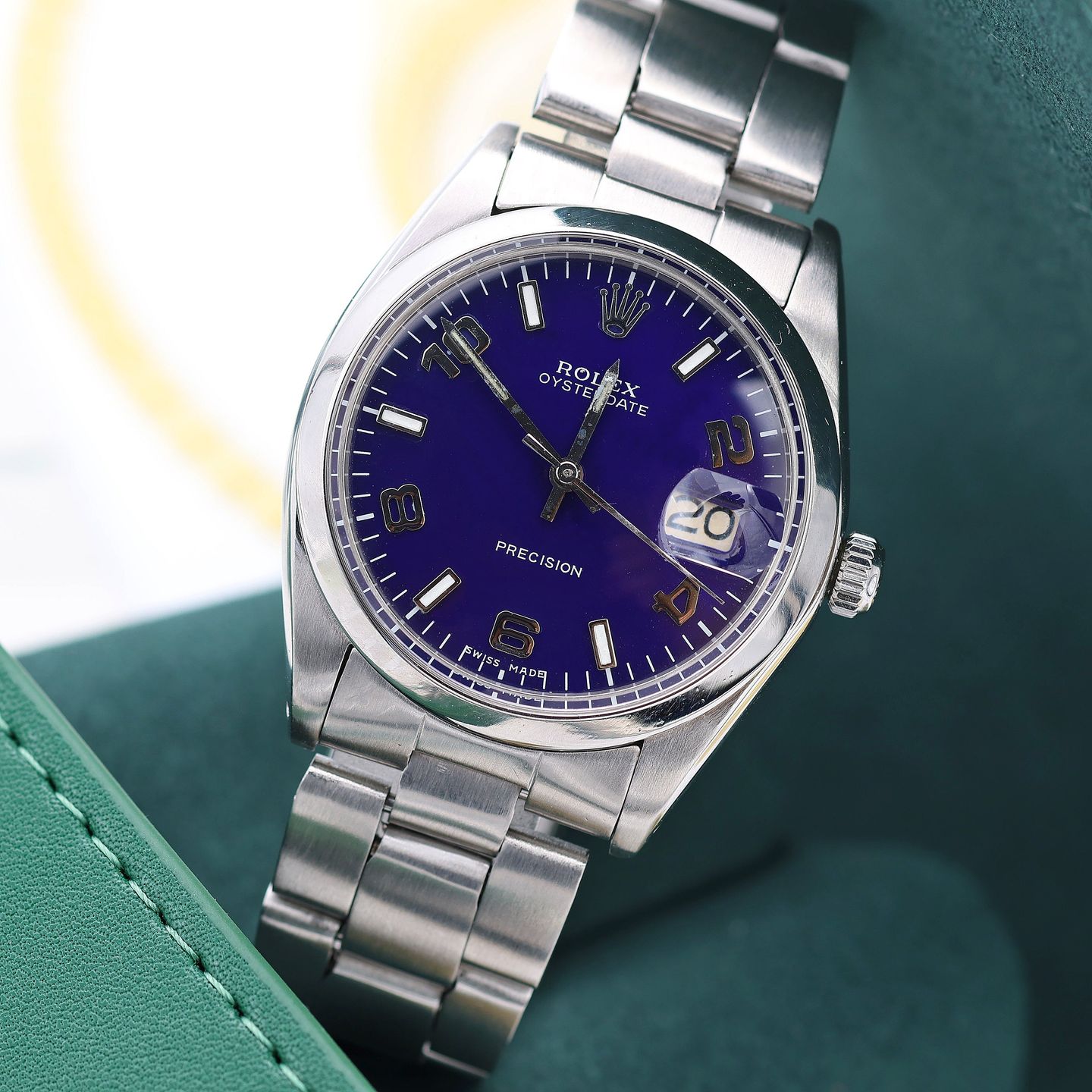 Rolex Oyster Precision 6694 (Unknown (random serial)) - Blue dial 34 mm Steel case (1/8)