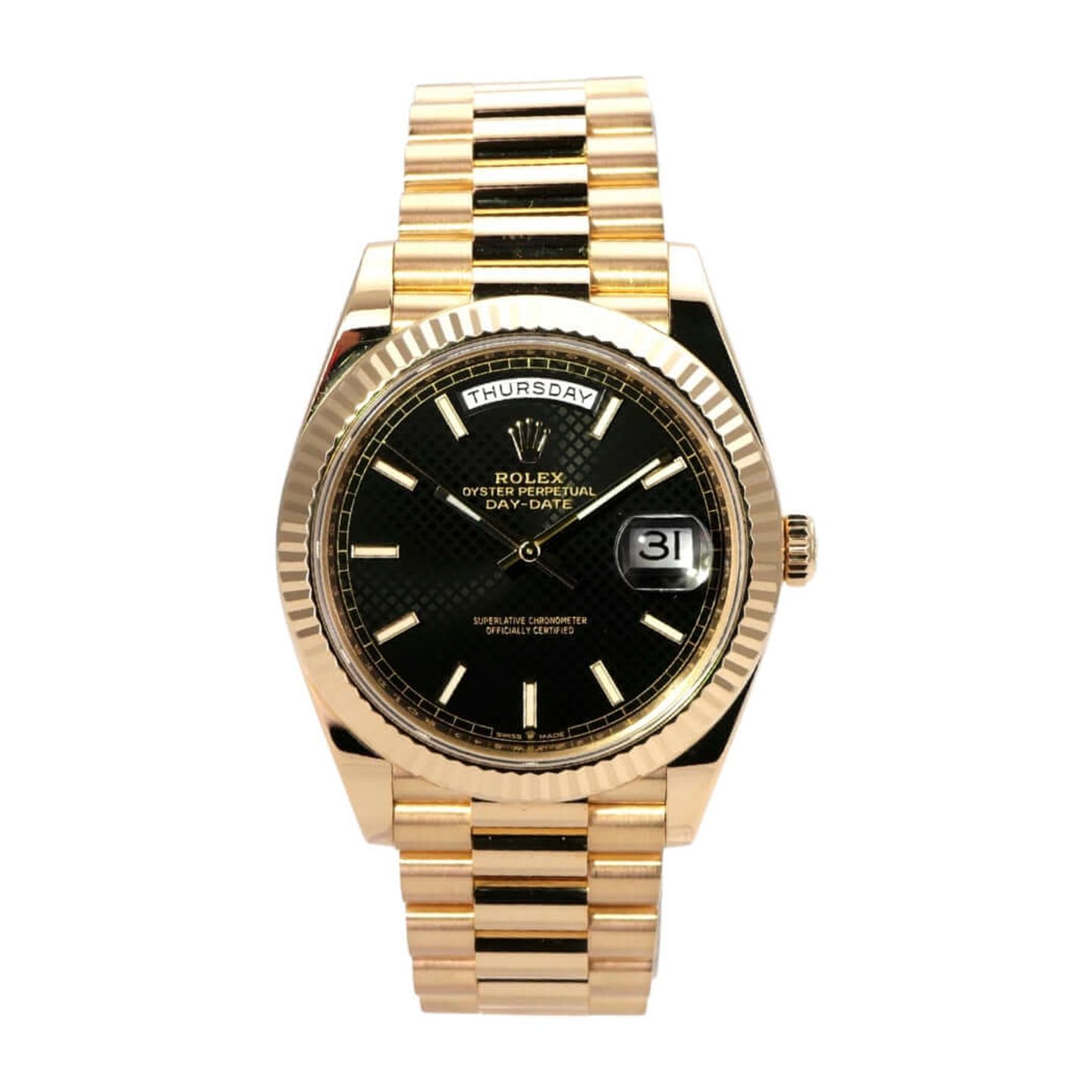 Rolex Day-Date 40 228238 (2022) - Black dial 40 mm Yellow Gold case (2/8)