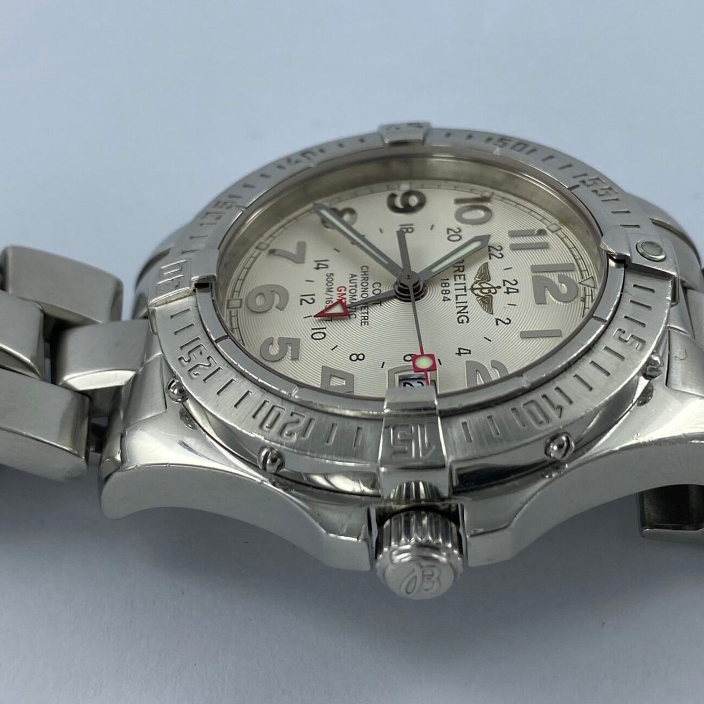 Breitling Colt GMT A32350 (Unknown (random serial)) - Silver dial 37 mm Steel case (6/8)