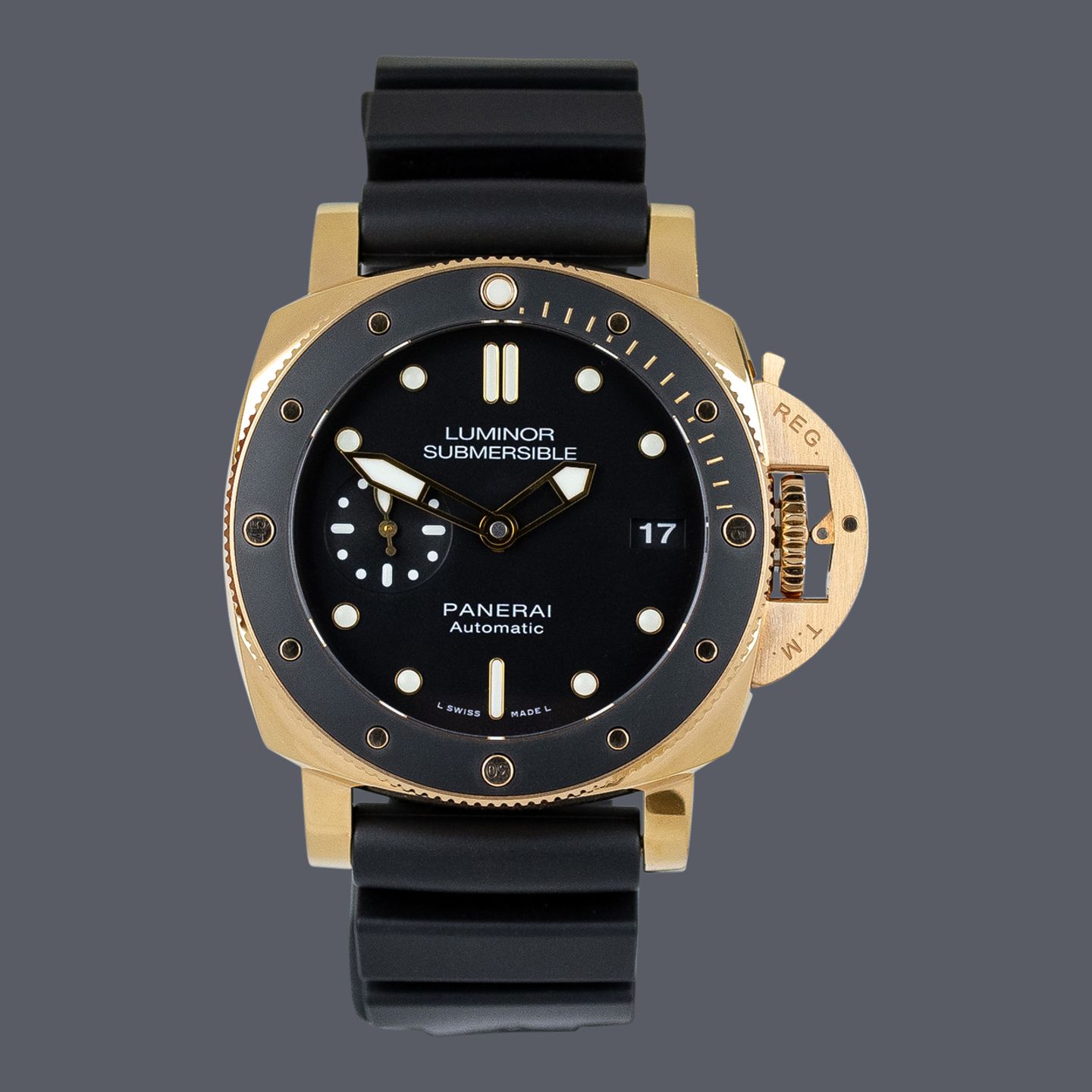 Panerai Luminor Submersible 1950 3 Days Automatic PAM00684 (2019) - Black dial 42 mm Red Gold case (1/1)