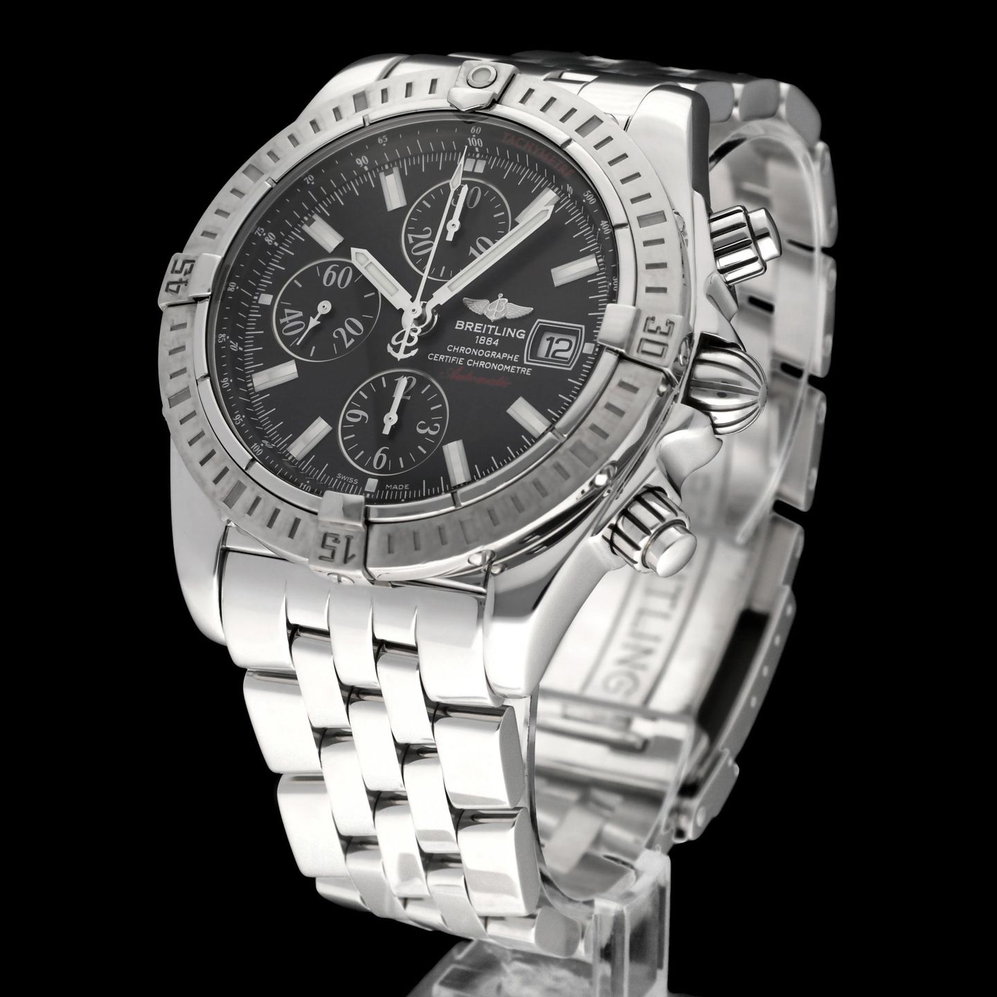 Breitling Chronomat Evolution A13356 (2010) - Zwart wijzerplaat 44mm Staal (2/8)