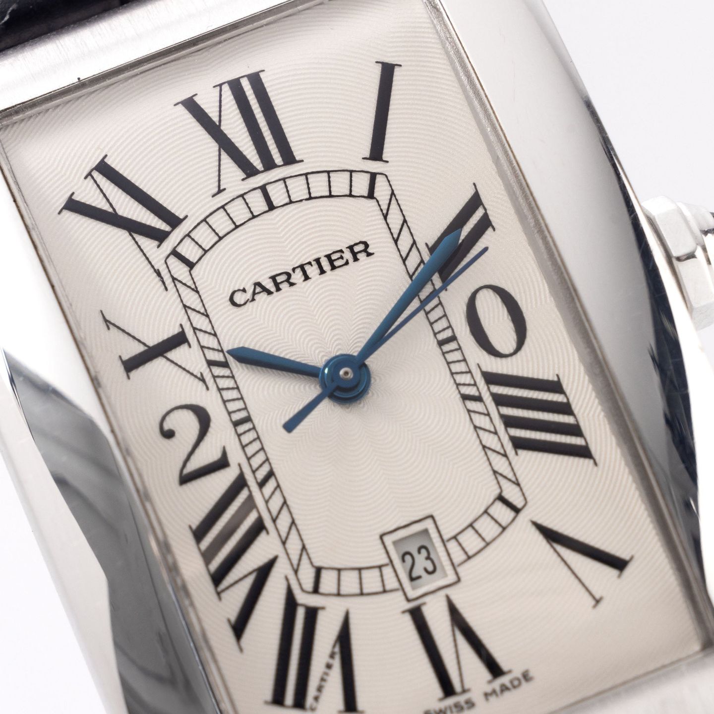 Cartier Tank Américaine 1741 (2000) - White dial 27 mm White Gold case (2/8)