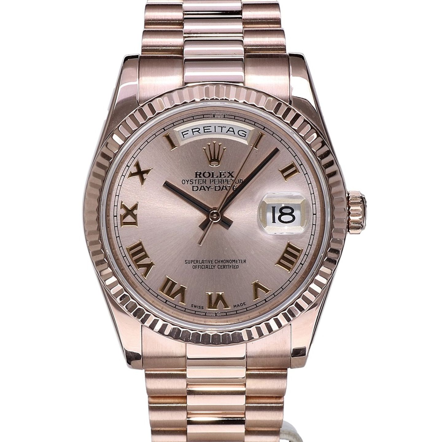 Rolex Day-Date 36 118235F (2019) - Pink dial 36 mm Rose Gold case (4/8)