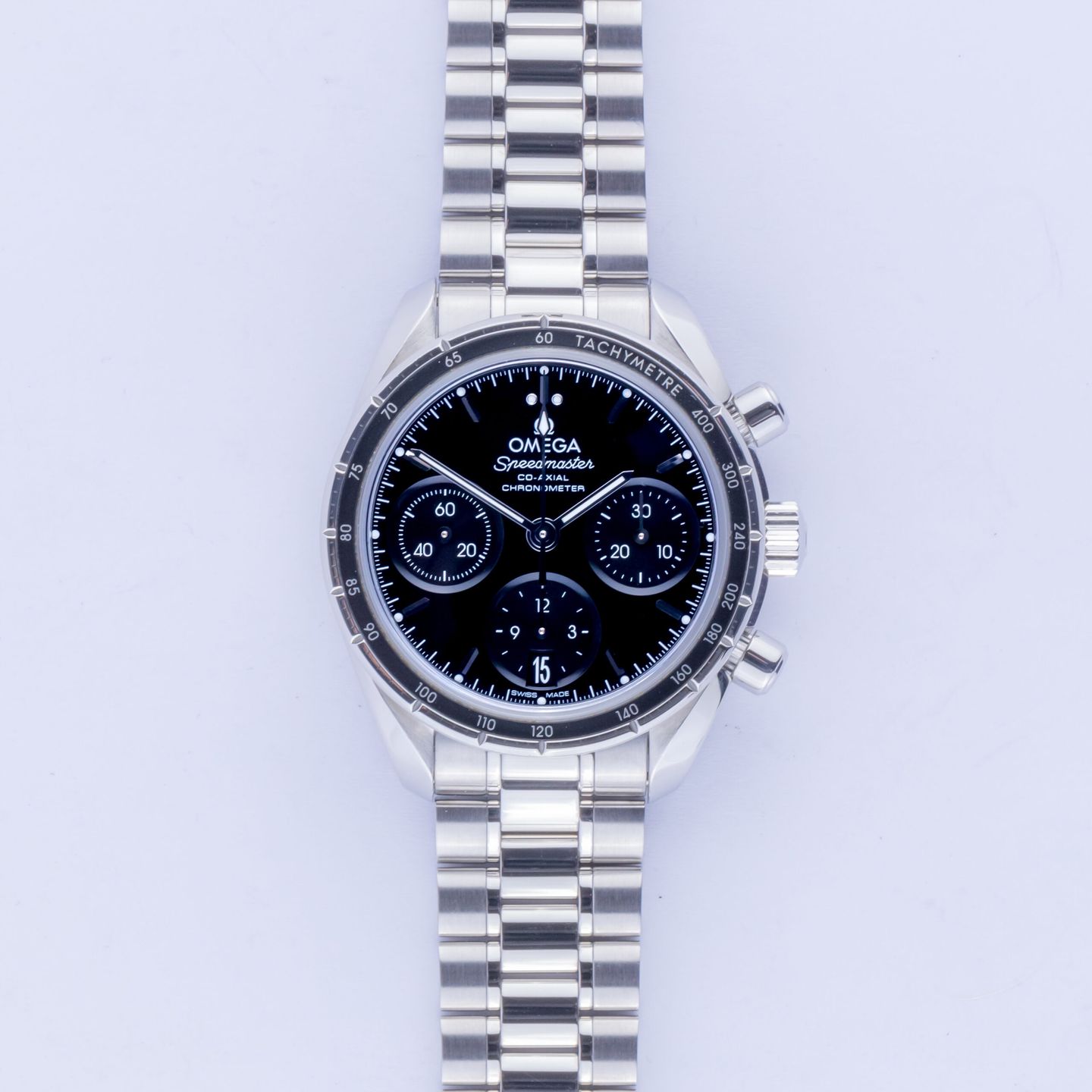 Omega Speedmaster 324.30.38.50.01.001 (Unknown (random serial)) - Black dial 38 mm Steel case (3/8)