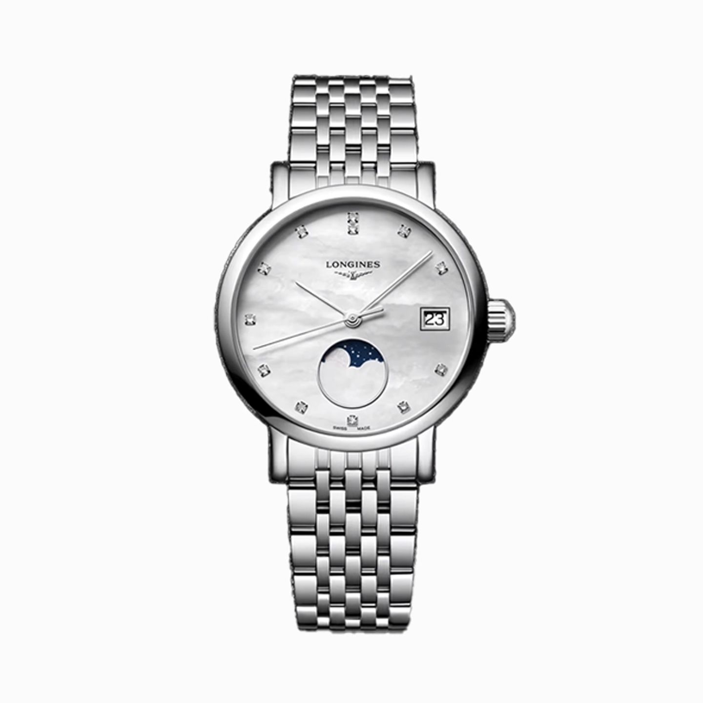 Longines Elegant L4.330.4.87.6 (2025) - Parelmoer wijzerplaat 30mm Staal (1/1)