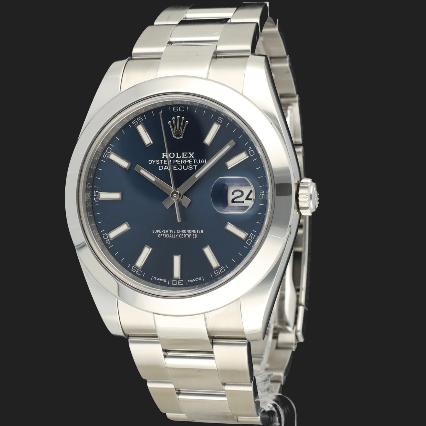 Rolex Datejust 41 126300 (2018) - Blue dial 41 mm Steel case (1/8)