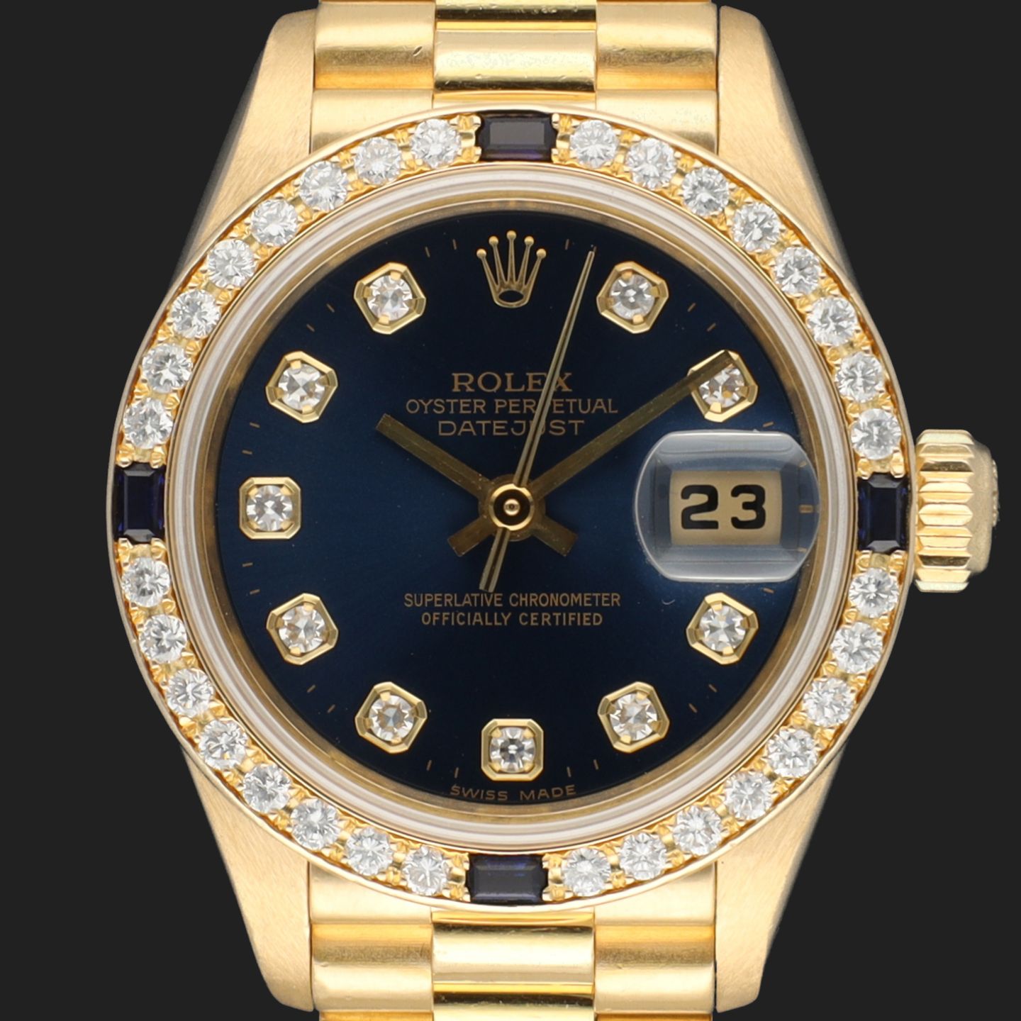 Rolex Lady-Datejust 69088 (1999) - 26 mm Yellow Gold case (2/8)