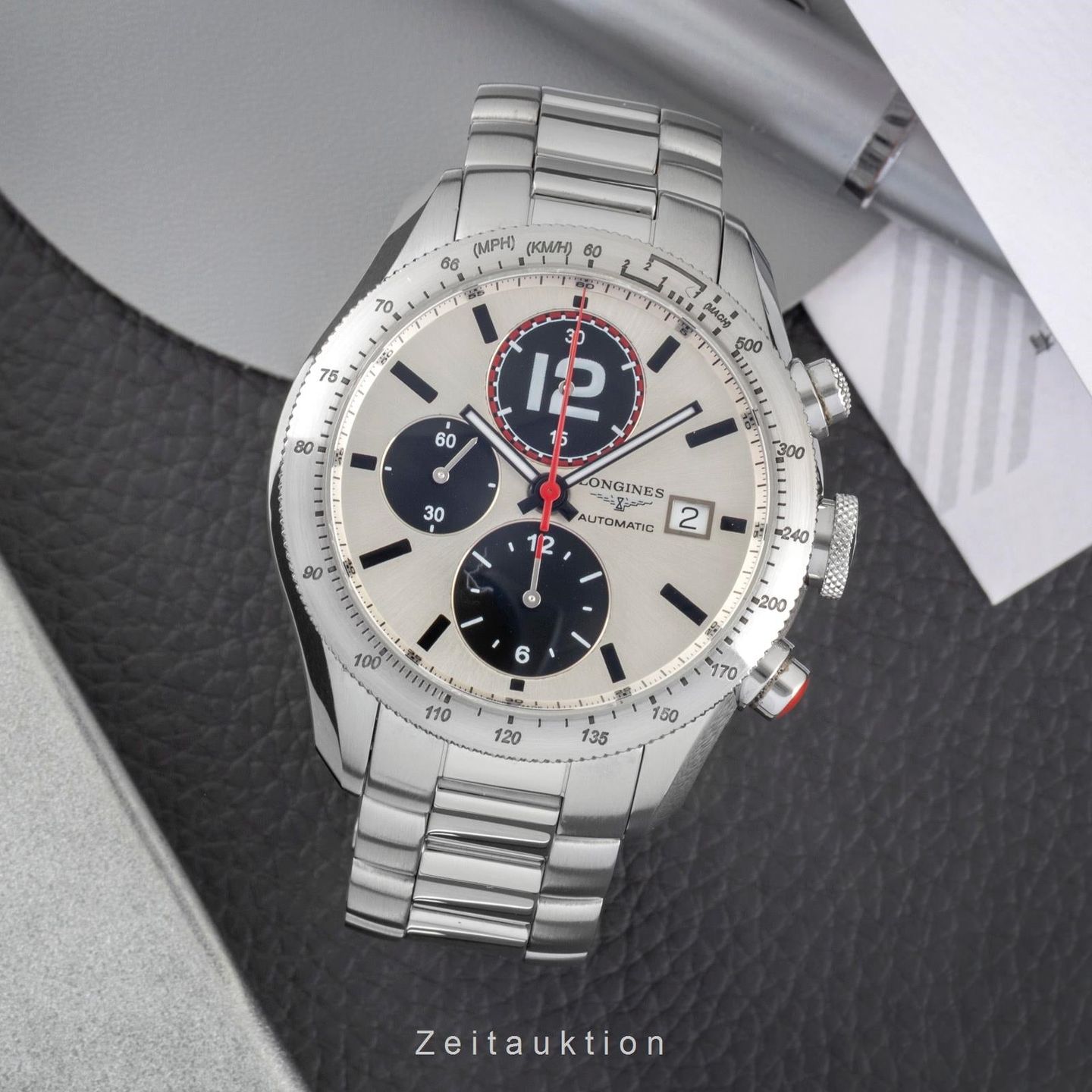 Longines Grande Vitesse L3.636.4.50.0 (2015) - White dial 42 mm Steel case (3/8)