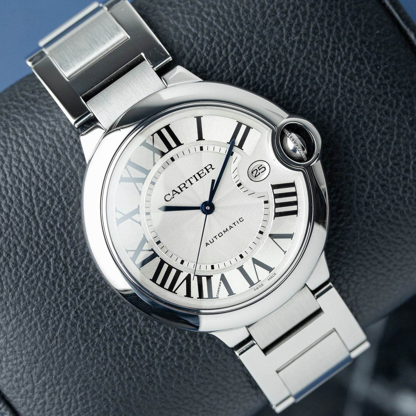 Cartier Tank WSTA0052 (Onbekend (willekeurig serienummer)) - Wit wijzerplaat 34mm Staal (2/8)