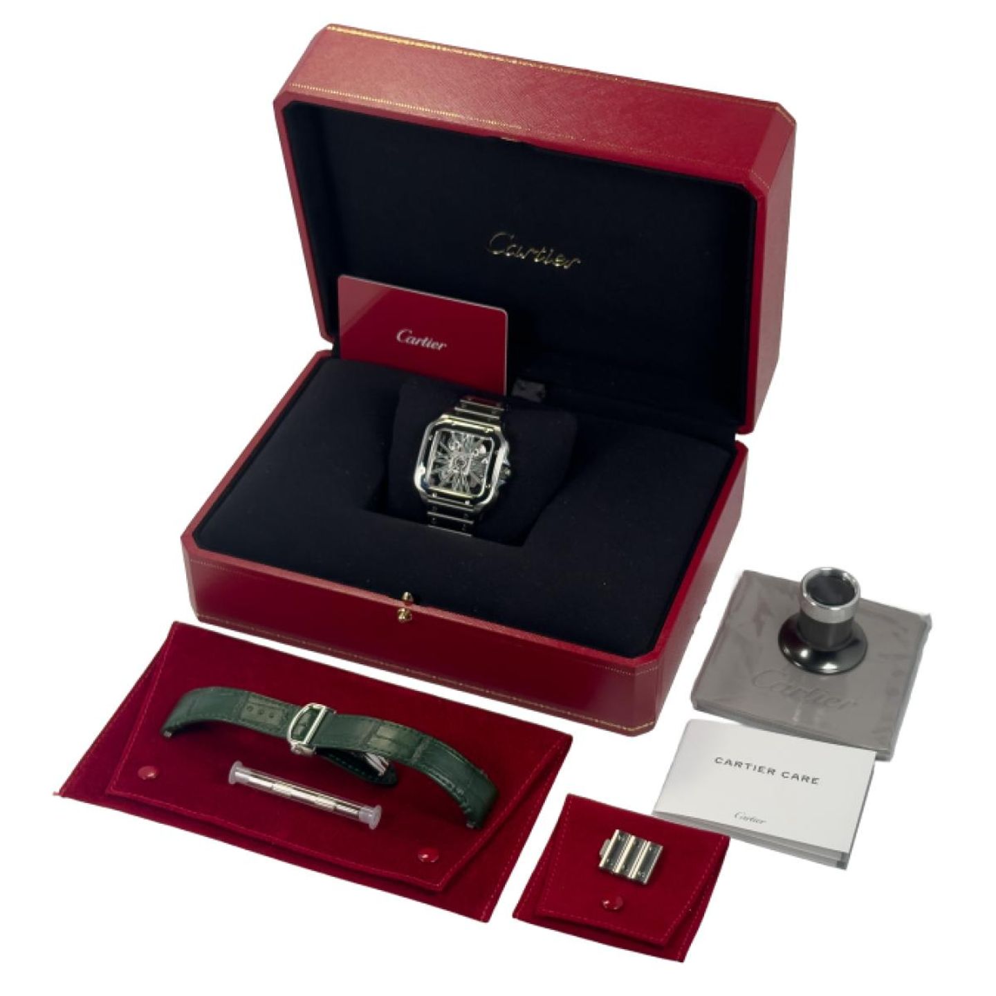 Cartier Santos WHSA0028 (2022) - Transparent dial 48 mm Steel case (5/5)