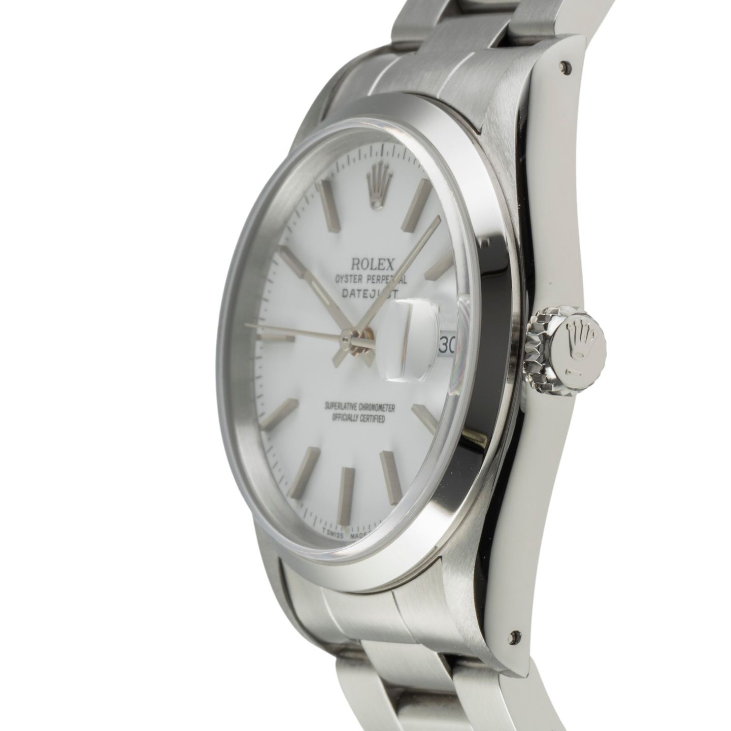 Rolex Datejust 36 16200 (Unknown (random serial)) - White dial 36 mm Steel case (6/8)