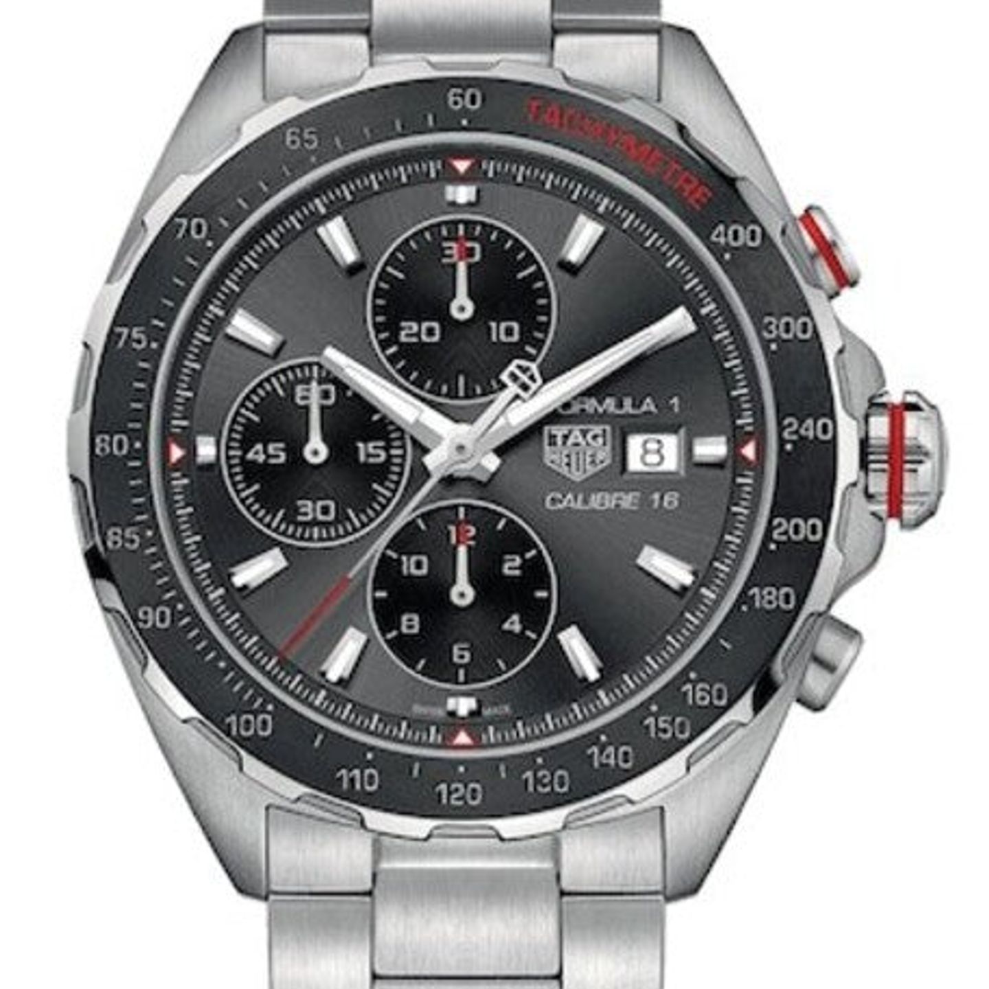TAG Heuer Formula 1 Calibre 16 CAZ2012.BA0876 (2026) - Grijs wijzerplaat 44mm Staal (1/1)