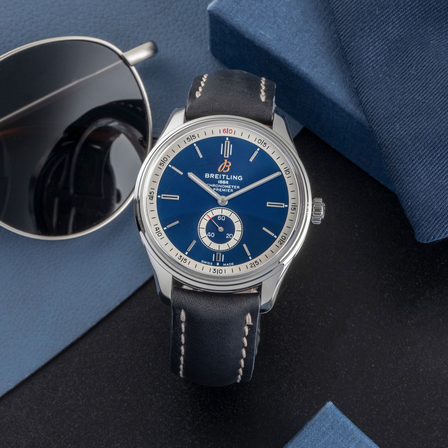 Breitling Premier Automatic 40 A37340351C1P1 (Onbekend (willekeurig serienummer)) - Blauw wijzerplaat 40mm Staal (1/8)