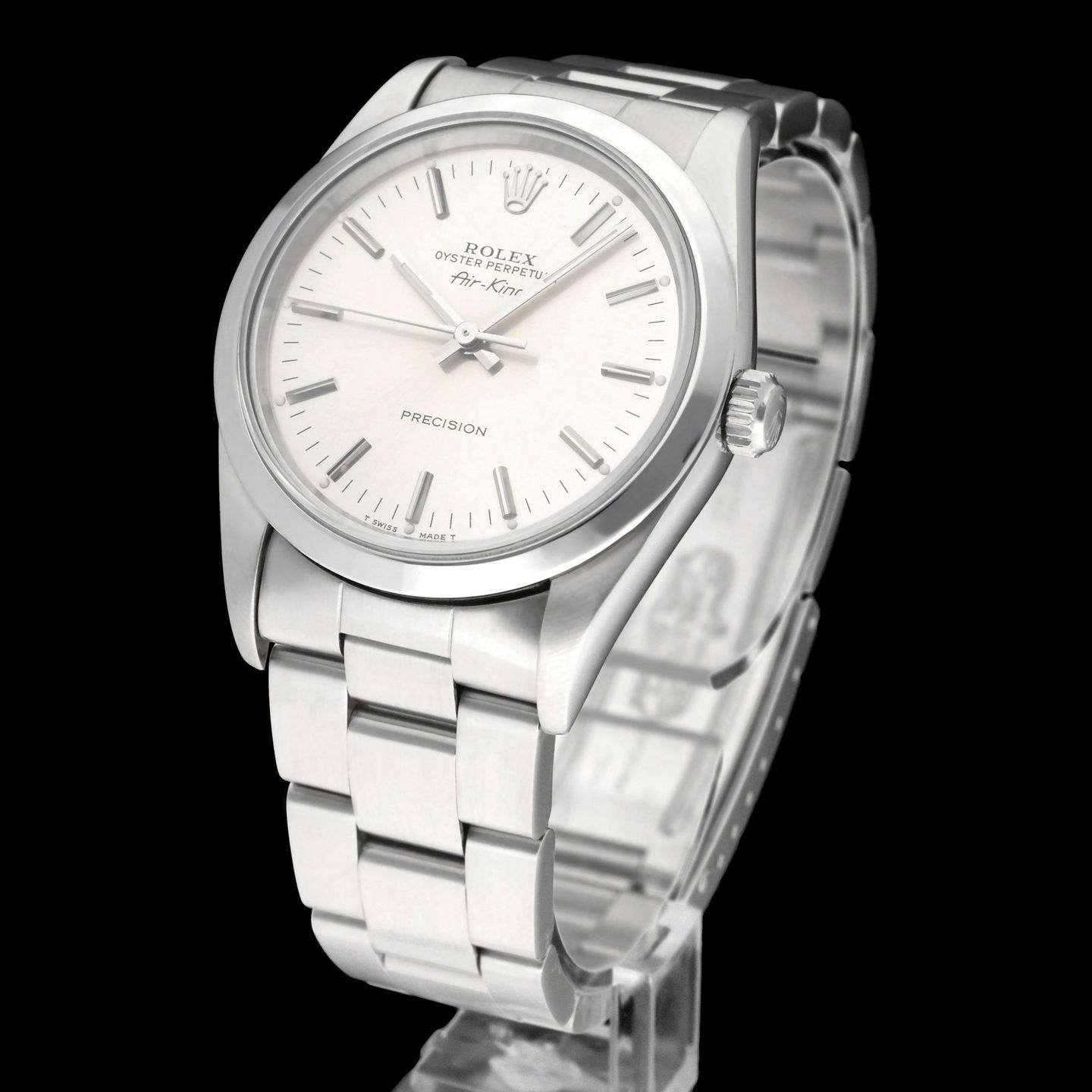 Rolex Air-King 14000 (1995) - Silver dial 34 mm Steel case (2/8)