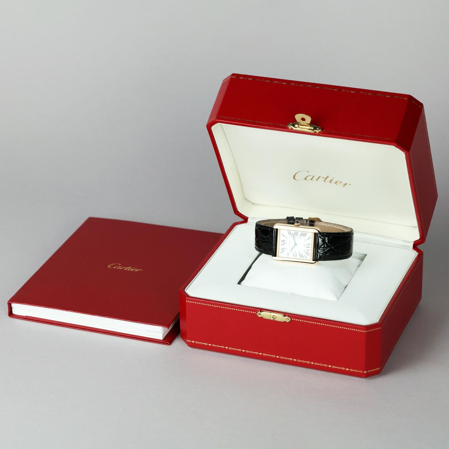 Cartier Tank Solo 2742 (2011) - White dial 27 mm Yellow Gold case (8/8)