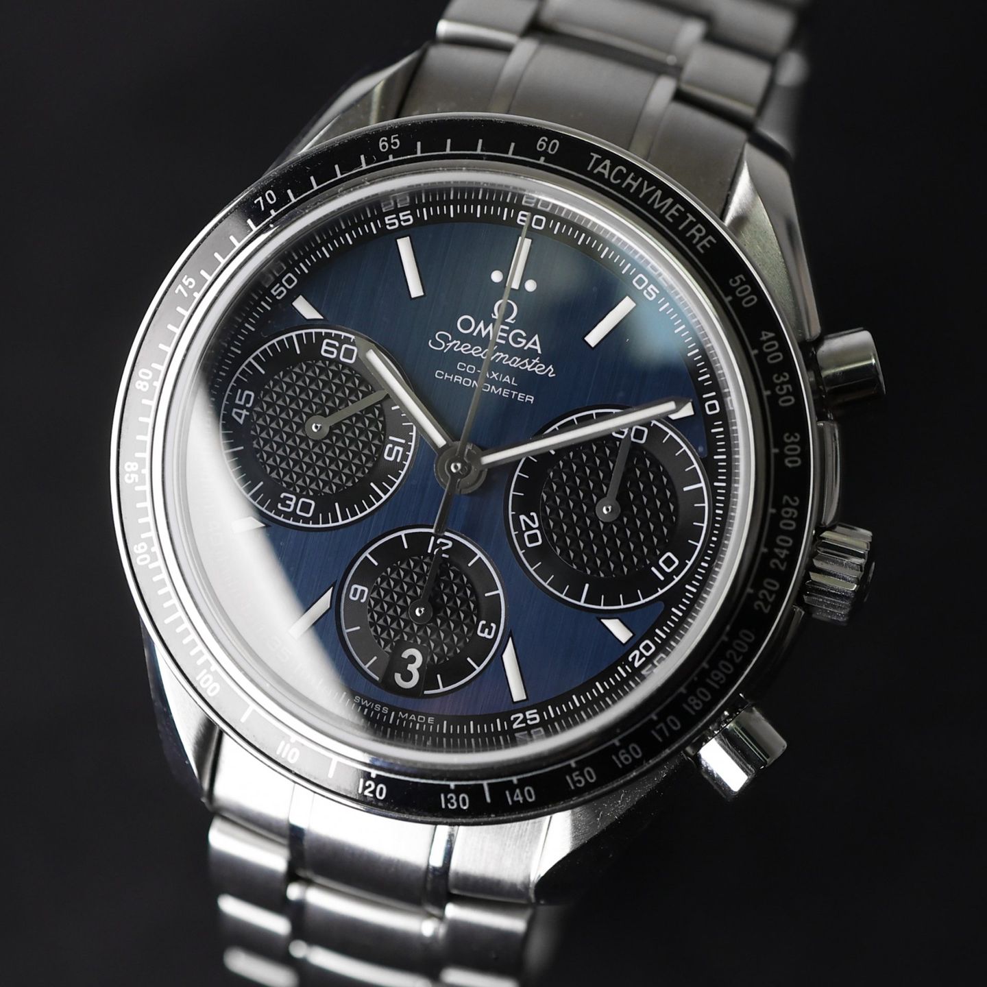 Omega Speedmaster Racing 326.30.40.50.03.001 (2019) - Blue dial 40 mm Steel case (5/6)