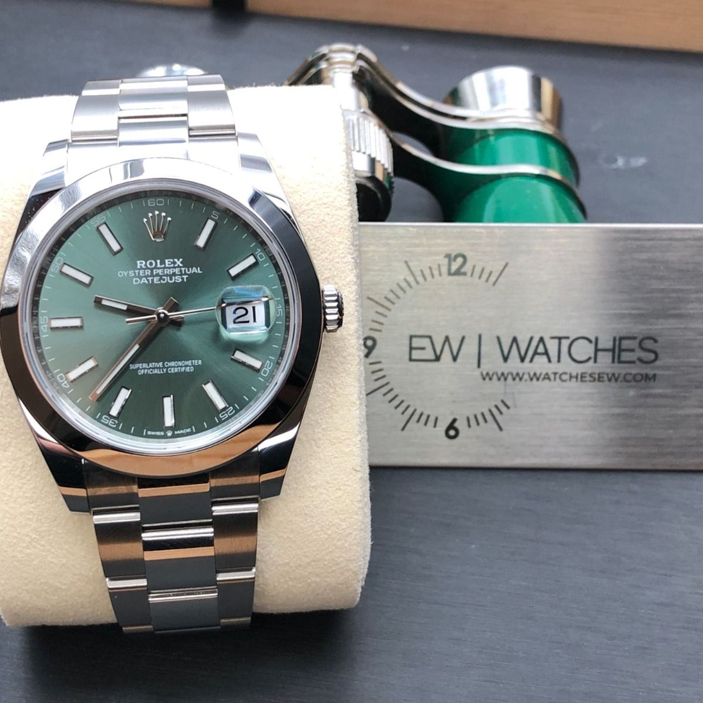 Rolex Datejust 41 126300 (2023) - Groen wijzerplaat 41mm Staal (4/8)