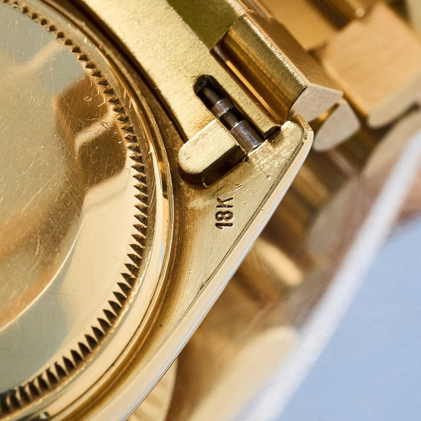 Rolex Day-Date 36 18038 (1974) - Black dial 36 mm Yellow Gold case (5/8)