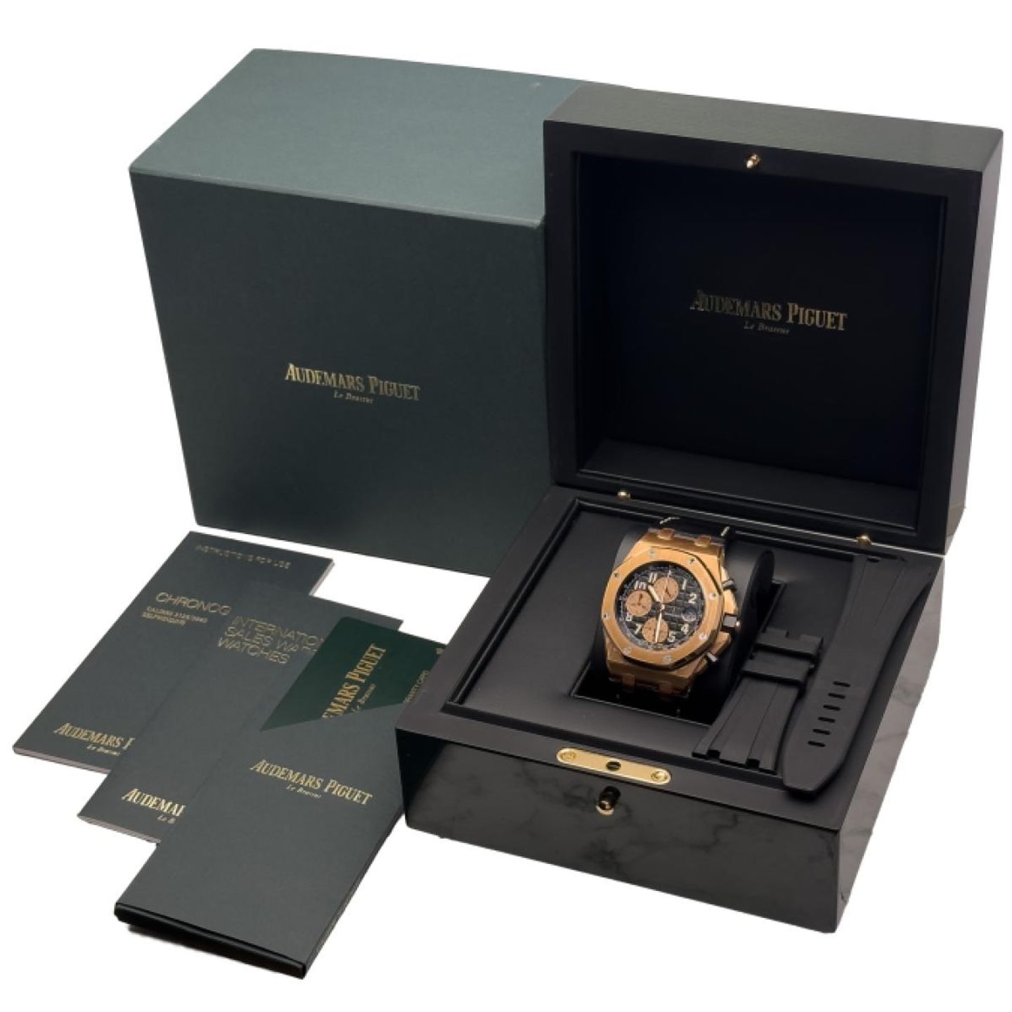 Audemars Piguet Royal Oak Offshore Chronograph 26470OR.OO.A002CR.02 (2021) - Zwart wijzerplaat 42mm Roségoud (8/8)