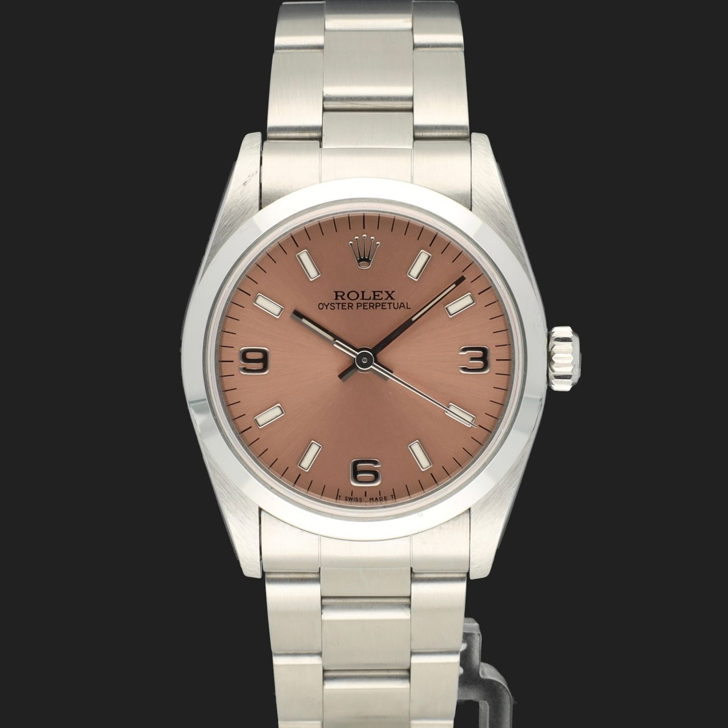 Rolex Oyster Perpetual 31 67480 (1998) - Pink dial 31 mm Steel case (2/8)