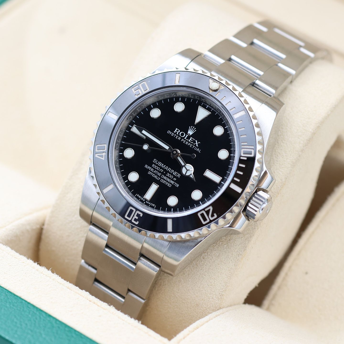 Rolex Submariner No Date 114060 (Onbekend (willekeurig serienummer)) - Zwart wijzerplaat 40mm Staal (1/8)