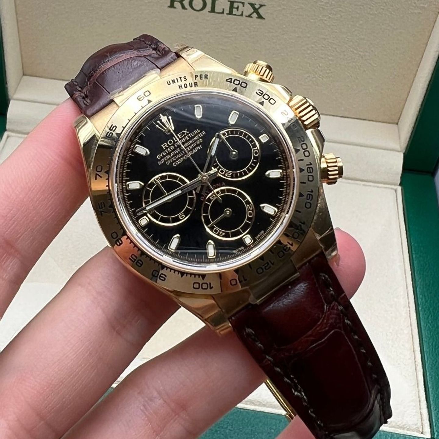 Rolex Daytona 116518LN (2019) - Zwart wijzerplaat 40mm Geelgoud (5/6)