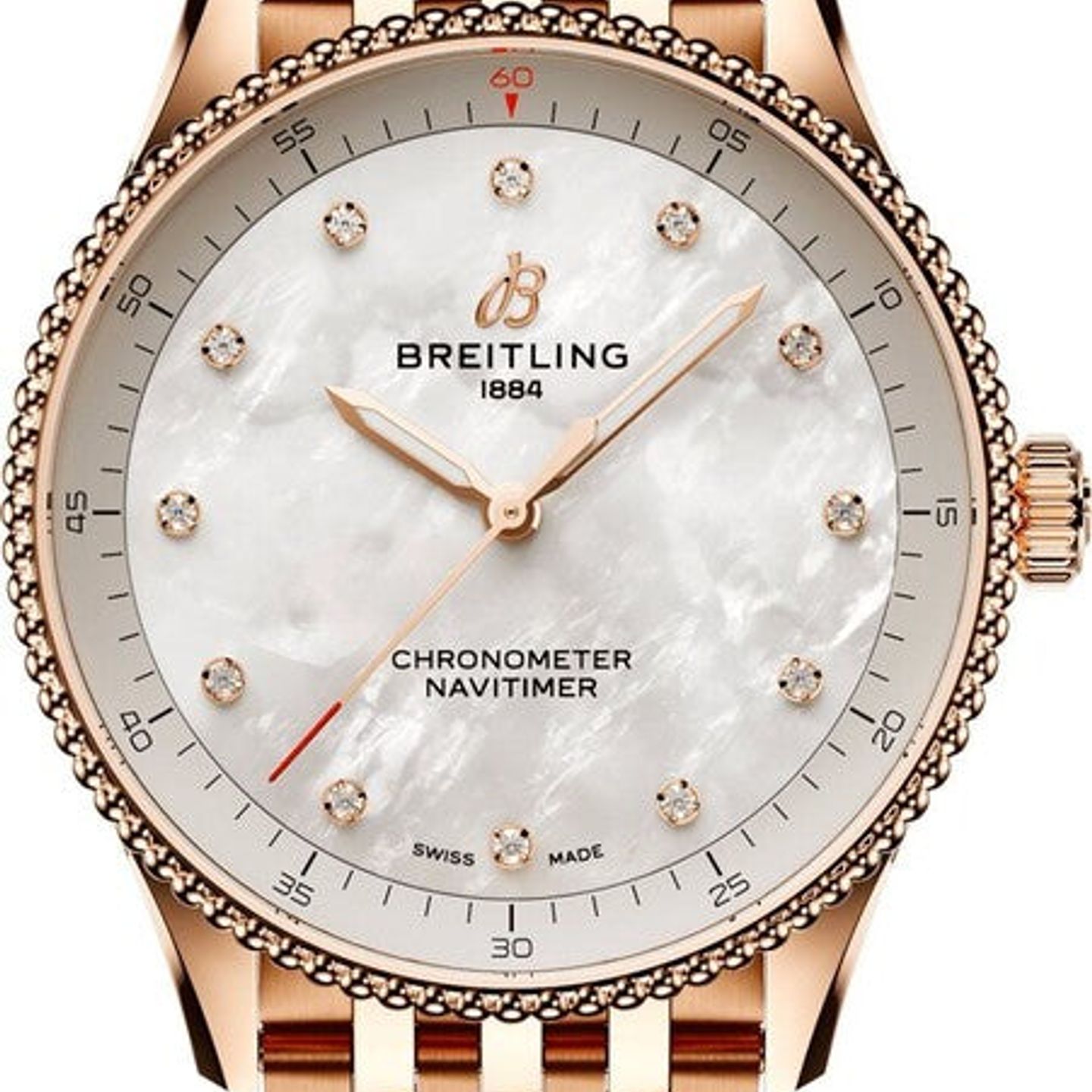 Breitling Navitimer R77320E61A1R1 (2026) - Pearl dial 32 mm Red Gold case (1/1)