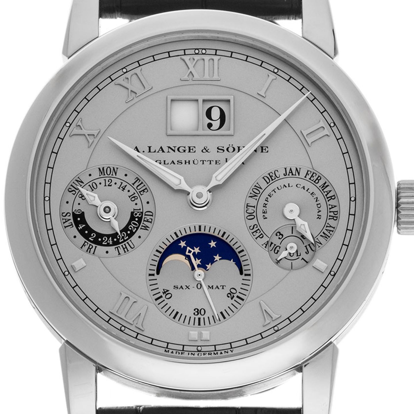 A. Lange & Söhne Langematik Perpetual 310.025 (Unknown (random serial)) - Silver dial 39 mm Platinum case (1/8)