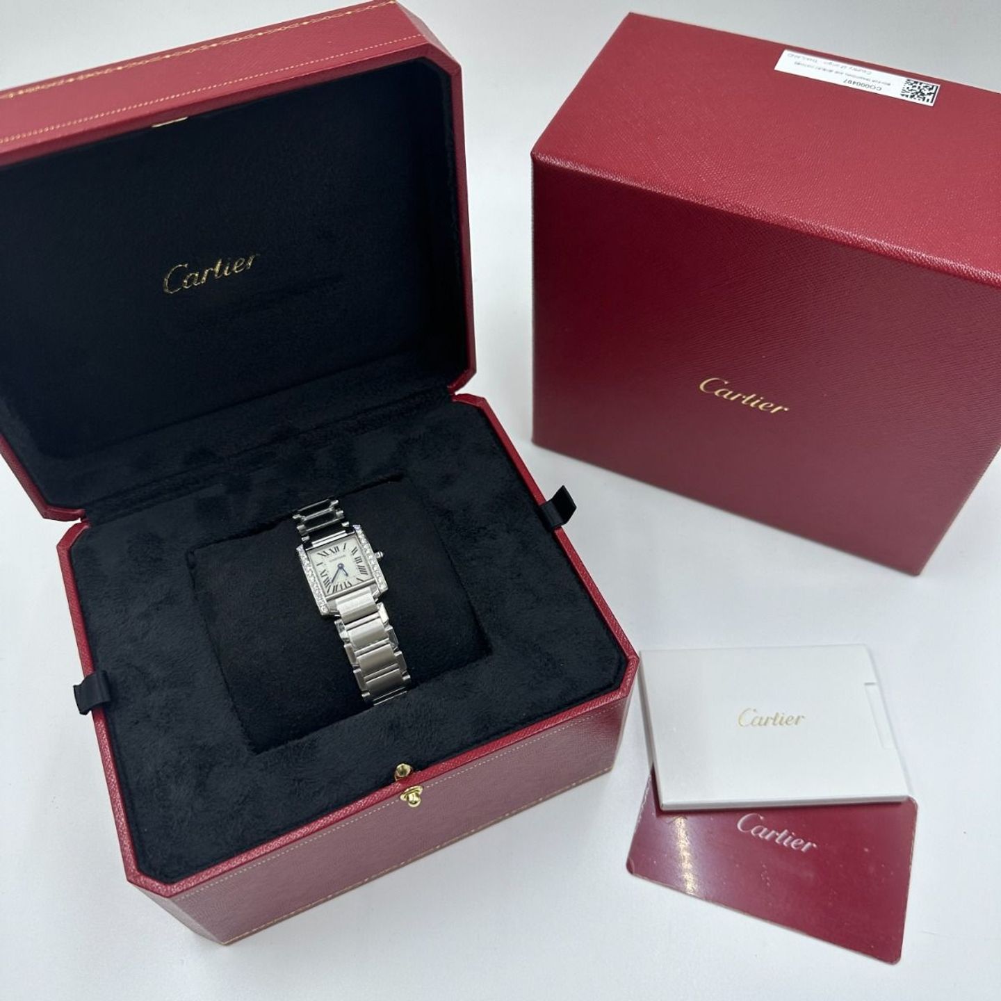 Cartier Tank Française W4TA0008 (2024) - White dial 25 mm Steel case (2/8)