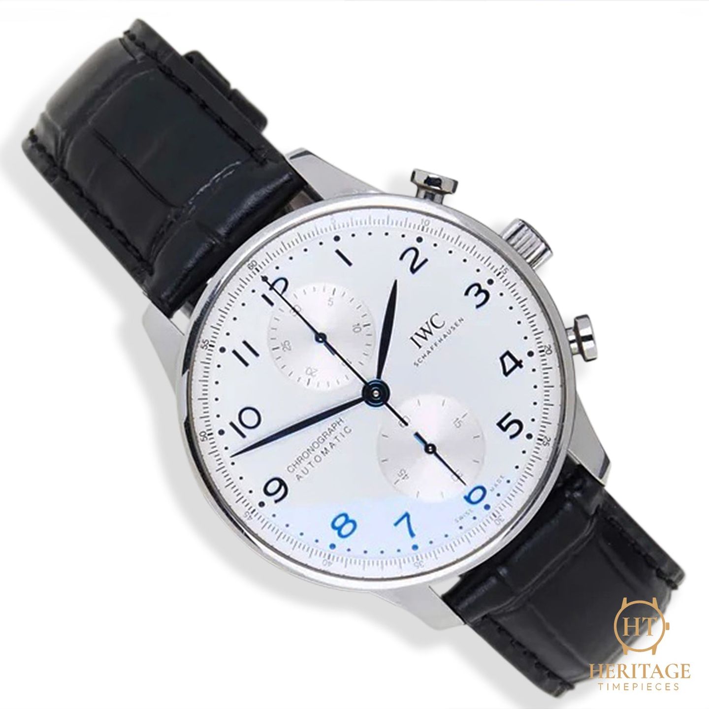 IWC Portuguese Chronograph IW371605 (2020) - Silver dial 41 mm Steel case (3/8)