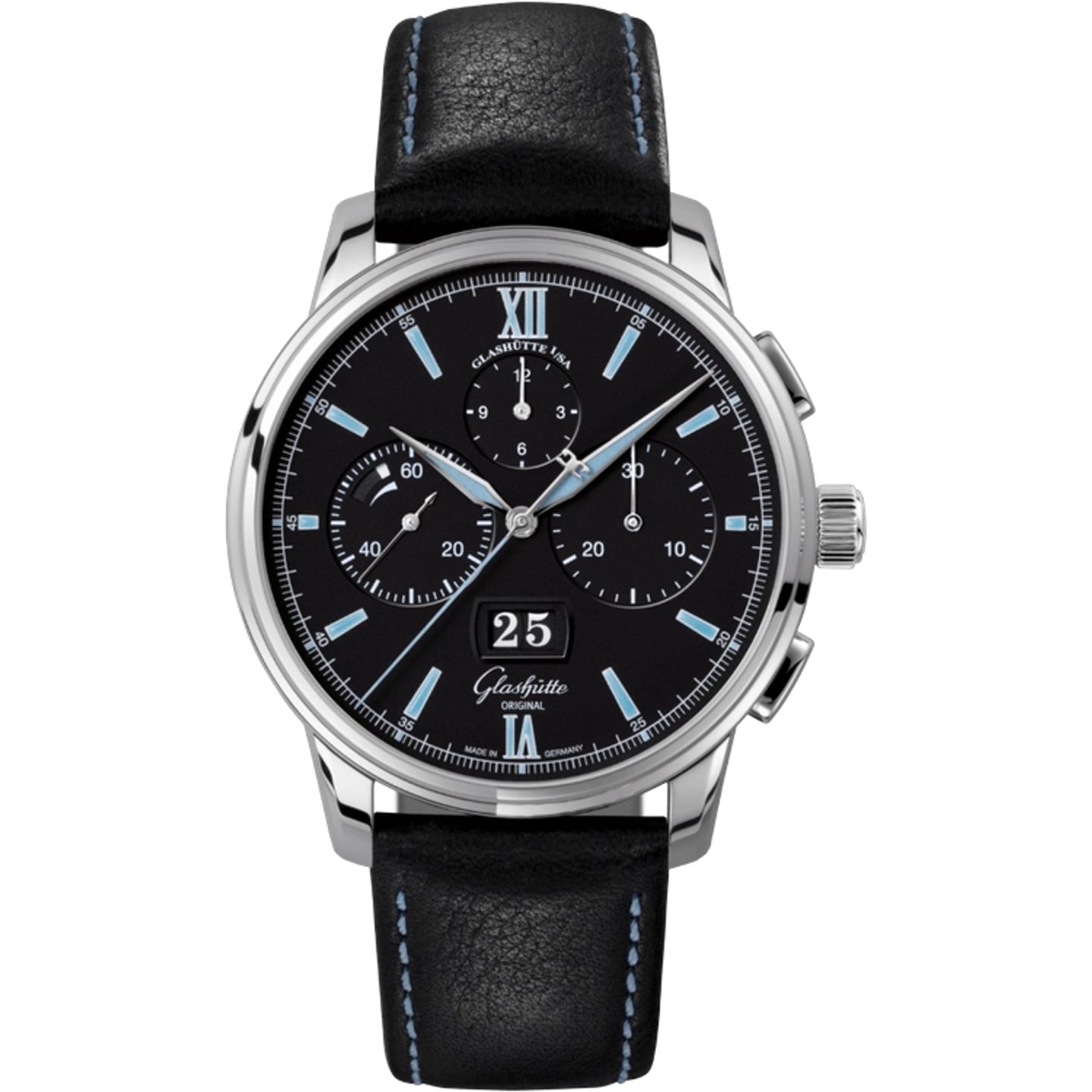 Glashütte Original Senator Chronograph Panorama Date 1-37-01-03-02-35 (2026) - Black dial 42 mm Steel case (1/1)