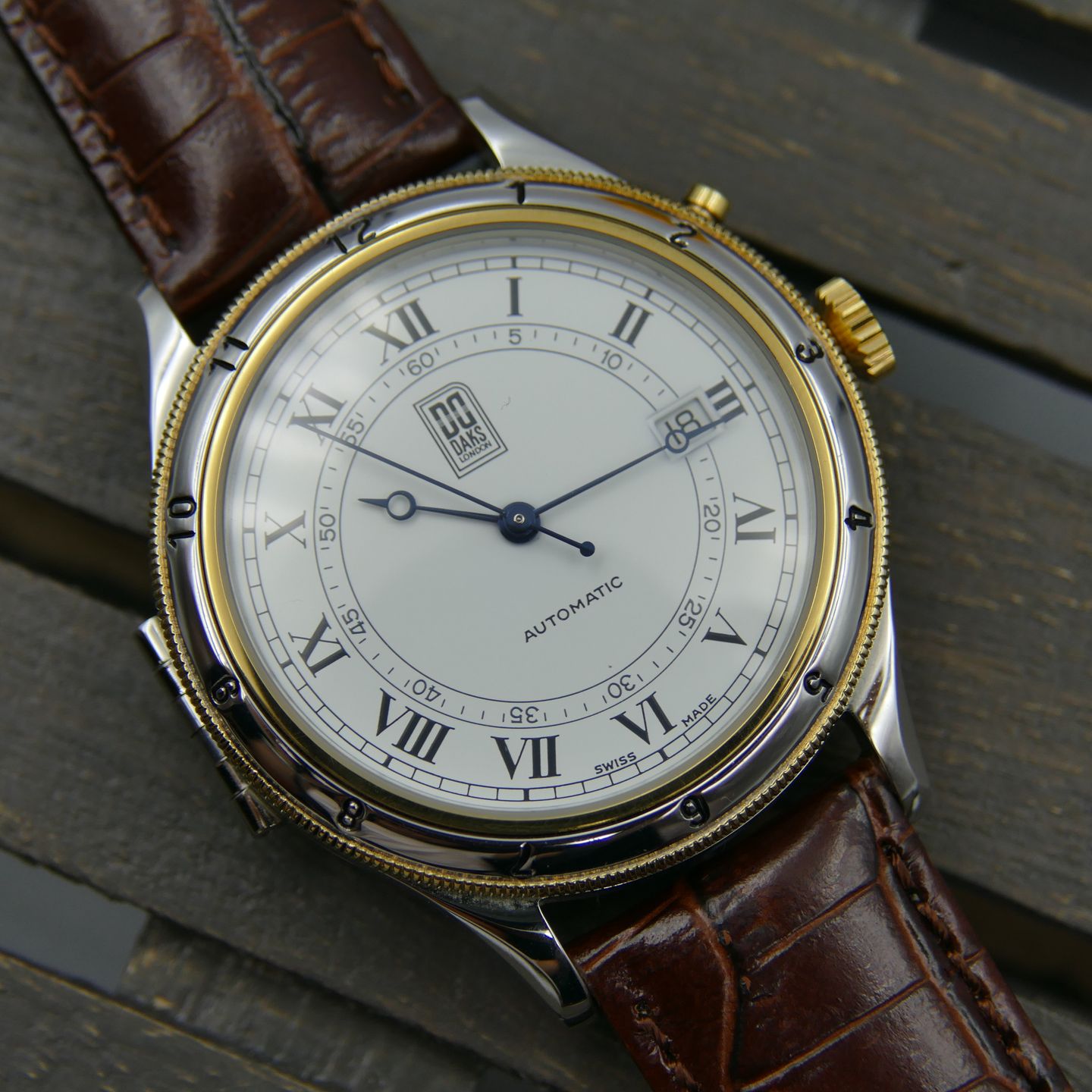 Christiaan v.d. Klaauw Vintage Collector mens watch DAKS London limited edition N051 automatic ETA 2824-2 rare - (1/8)