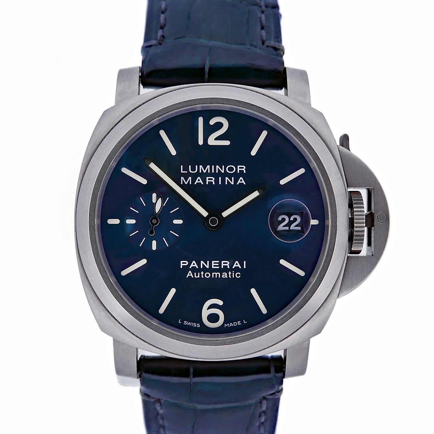 Panerai Luminor Marina Automatic PAM00282 (2008) - Blue dial 40 mm Titanium case (1/5)