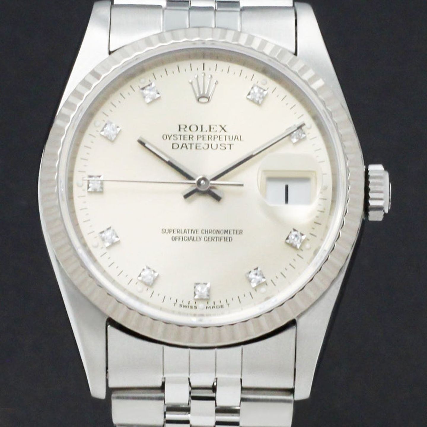 Rolex Datejust 36 16234 (1993) - Zilver wijzerplaat 36mm Staal (1/7)